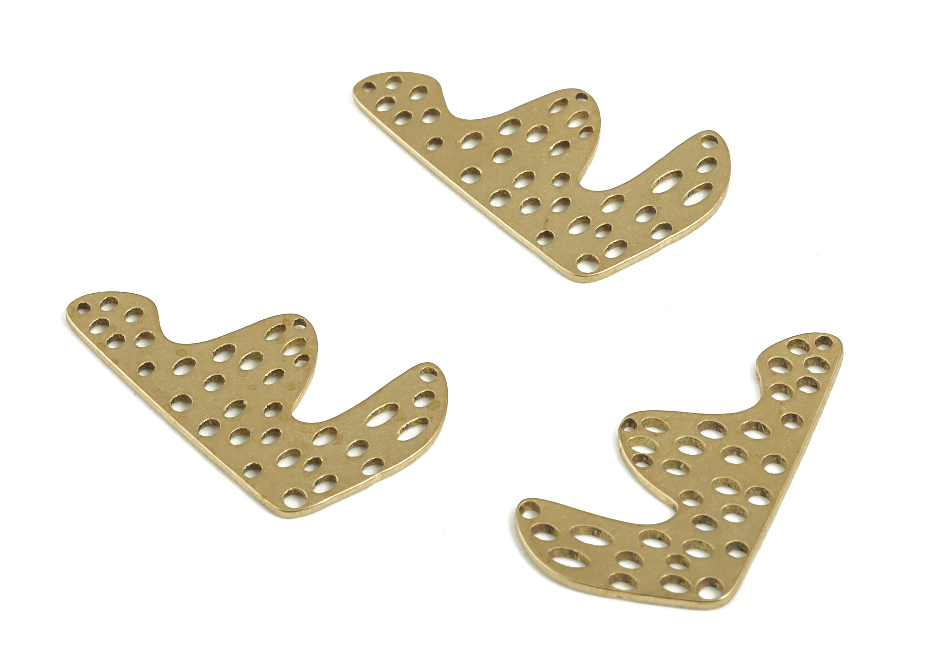 Brass Geometric Earring Charms - Raw Brass Geometric Pendant - Earrings Findings – DIY Jewelry Making Supplies - 16.68x10.66x0.6mm - PP4227 - DOMEDBAZAAR