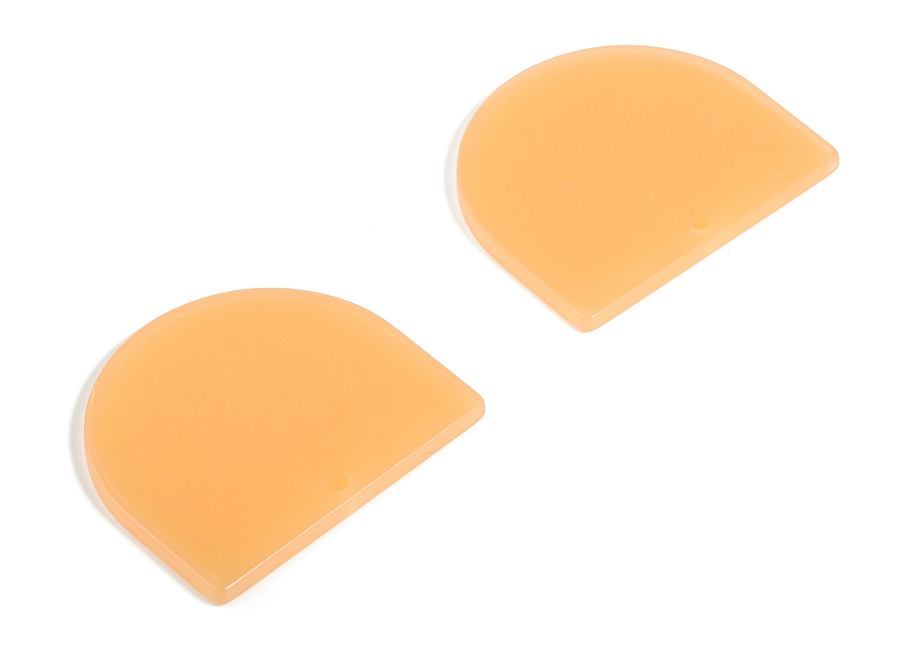 Acrylic D Earring Charms - Semi Circle Pendant - Earring Findings - Jewelry Supplies - Color Code: A628 - 33.48x29.23x2.00mm - AC1094-A628 - DOMEDBAZAAR