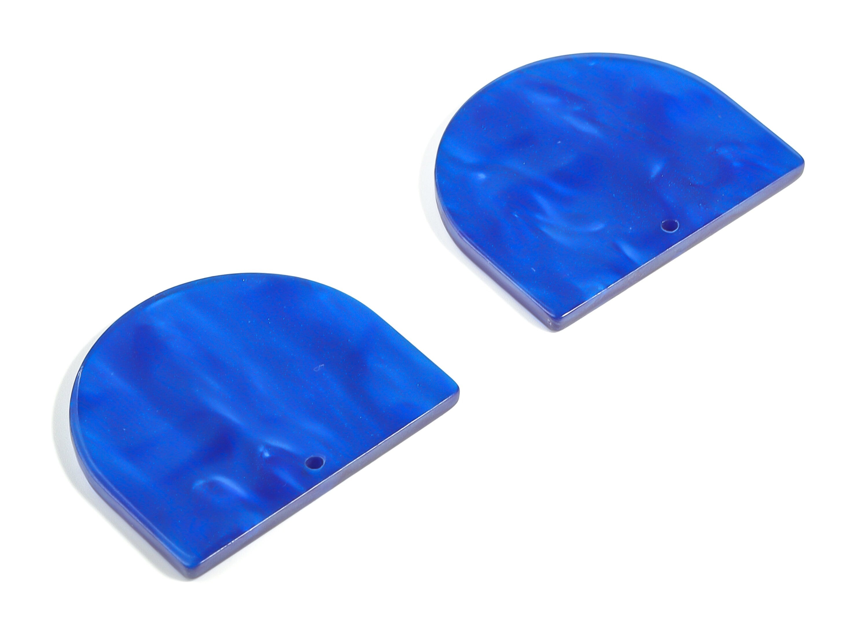 Acrylic D Earring Charms - Semi Circle Pendant - Earring Findings - Jewelry Supplies - Color Code: A602 - 33.32x29.32x2.46mm - AC1094-A602 - DOMEDBAZAAR