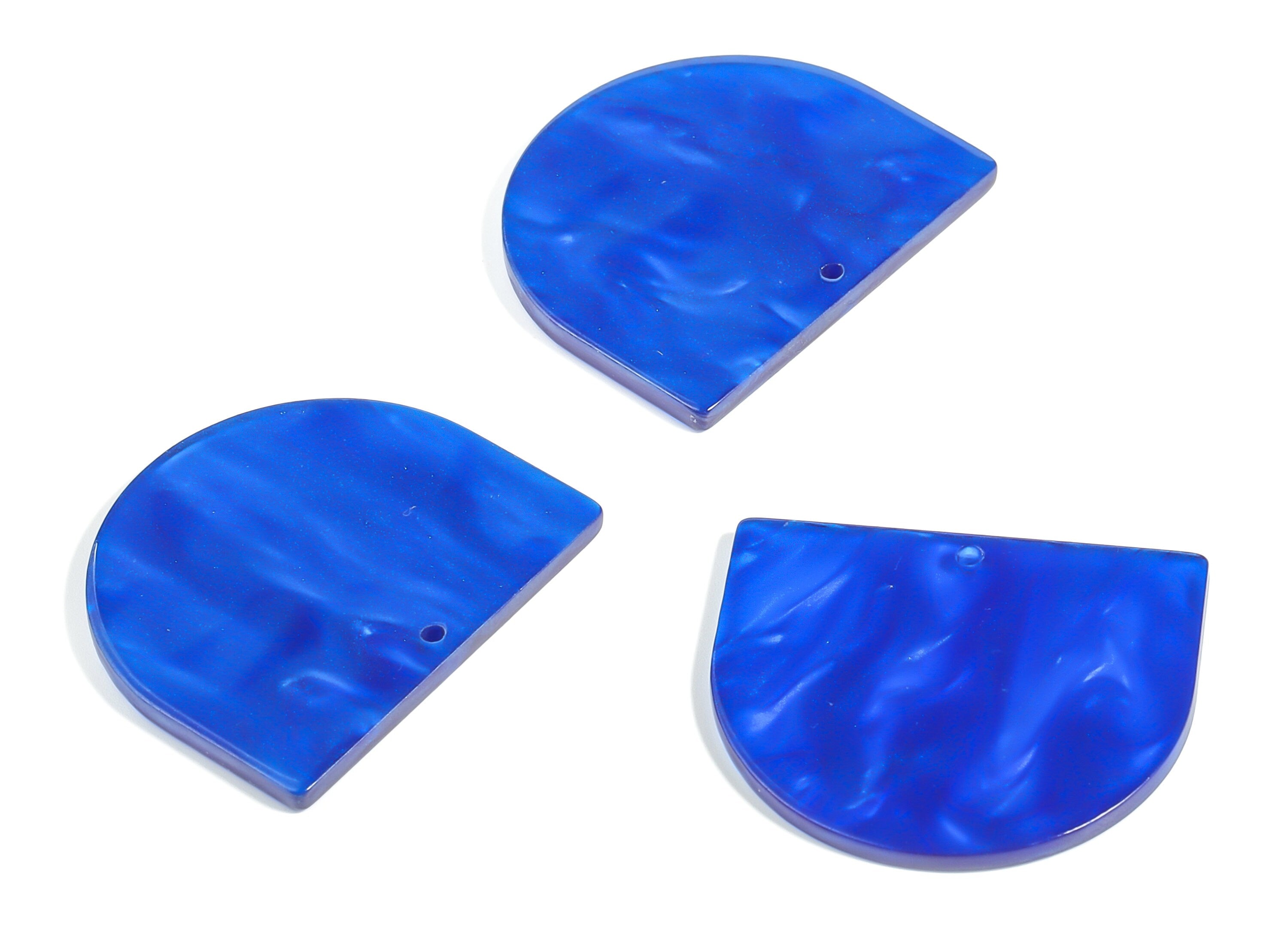 Acrylic D Earring Charms - Semi Circle Pendant - Earring Findings - Jewelry Supplies - Color Code: A602 - 33.32x29.32x2.46mm - AC1094-A602 - DOMEDBAZAAR