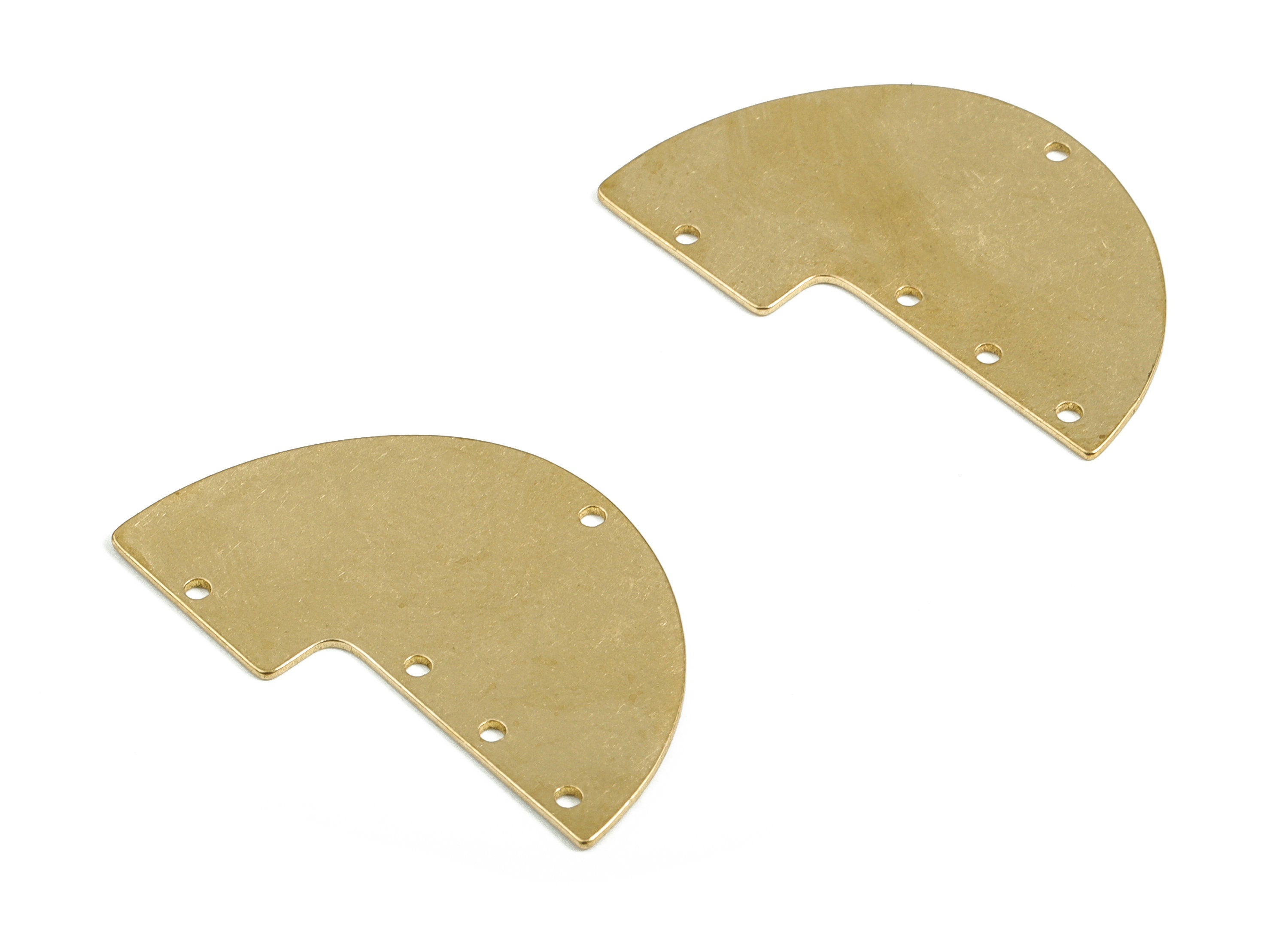 Personalized stamping blank - Brass Half Moon Earring Connector - Raw Brass Semi Circle Pendant - 32.13x20.48x0.57mm - PP4048 - DOMEDBAZAAR