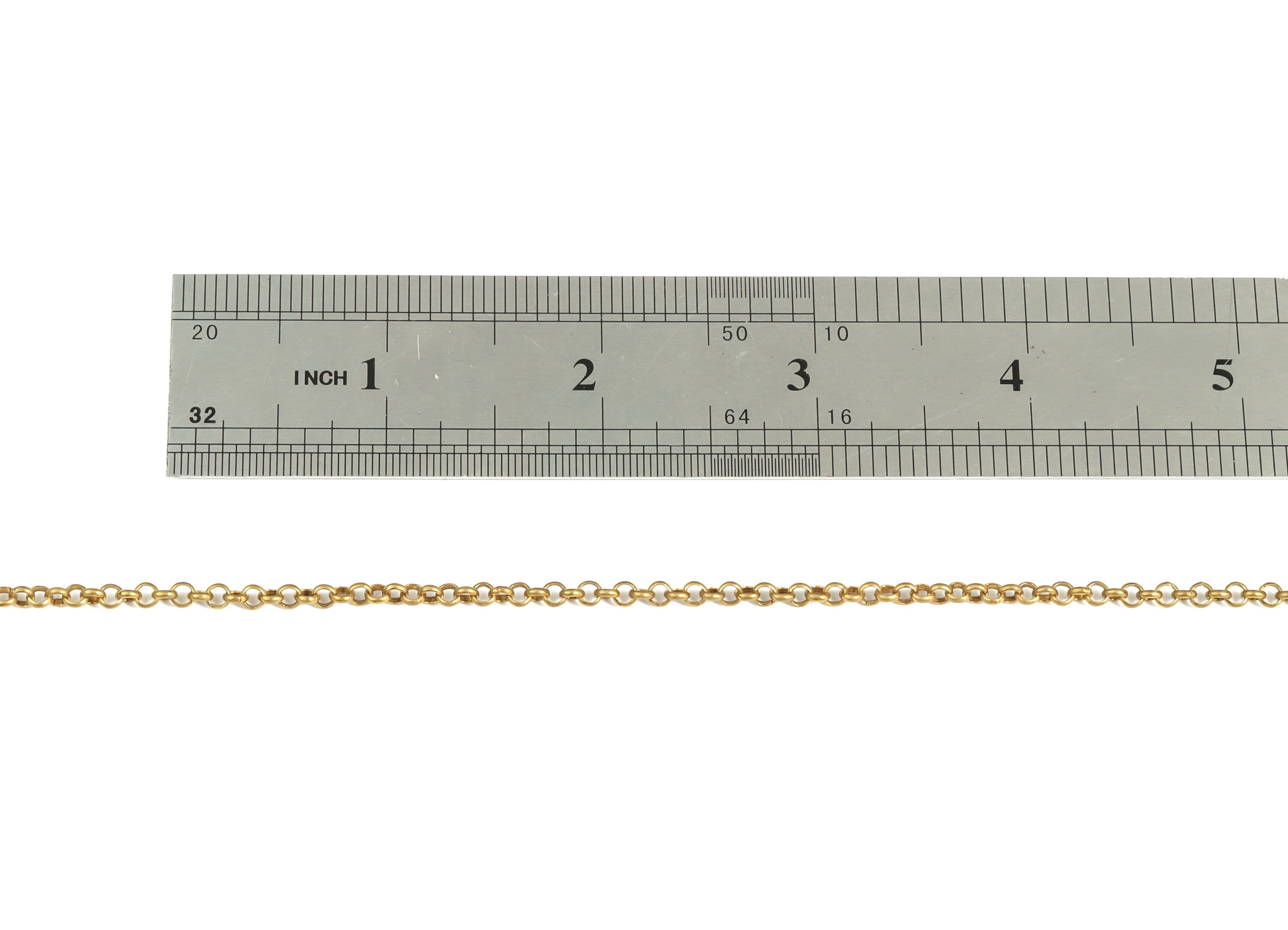 Brass Rolo Chain - Raw Brass Chain - Unsoldered Round Rolo Chain - 0.13" x 0.13" x 0.02" - for Necklace Bracelet Jewellery Making - CC1030 - DOMEDBAZAAR