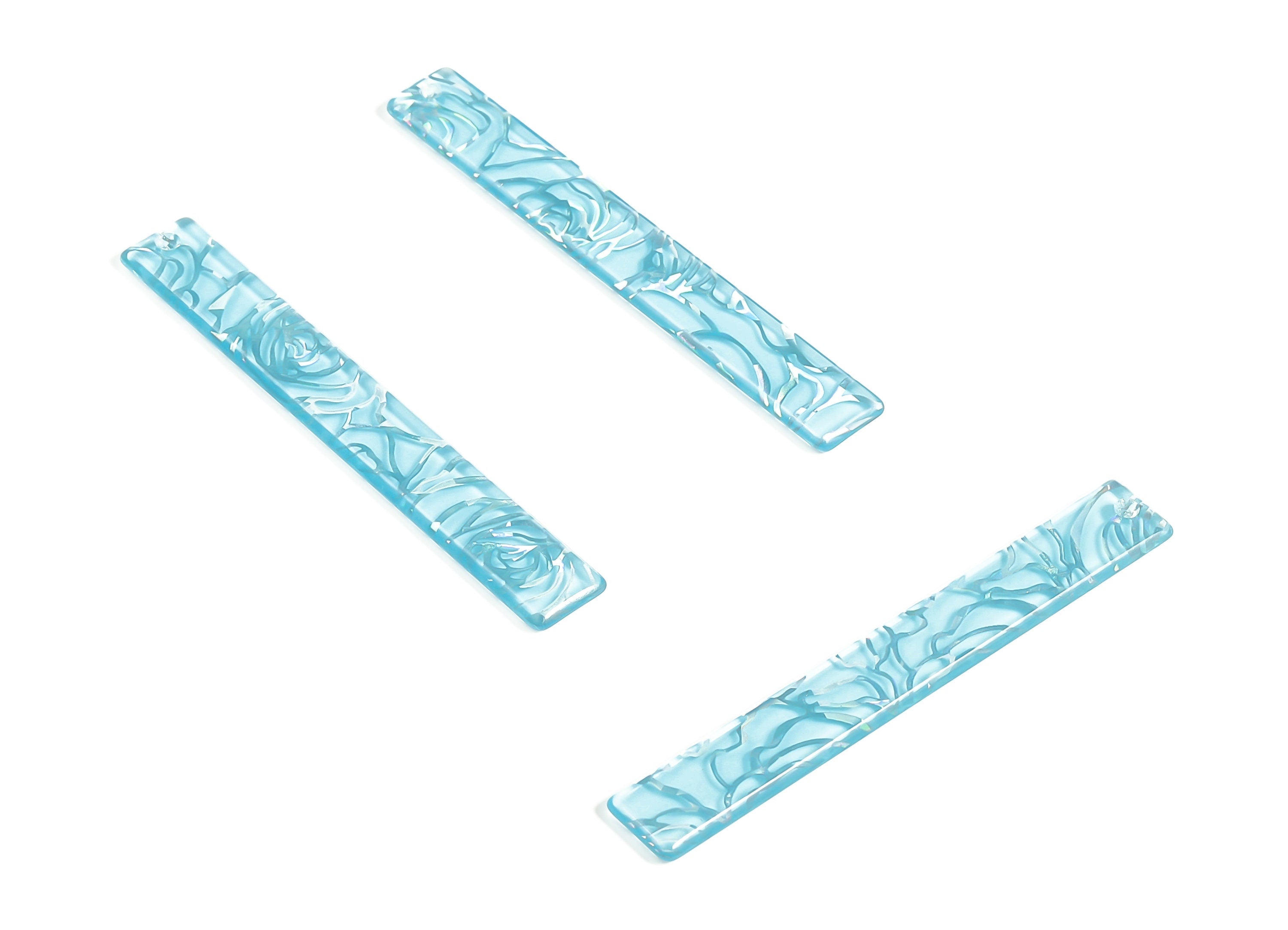 Acrylic Stick Charms - Bar Earrings and Pendant - Earring Findings - Jewellery Supplies - Color Code: A653 - 59.6x7.8x2.6mm - AC1049-A653 - DOMEDBAZAAR