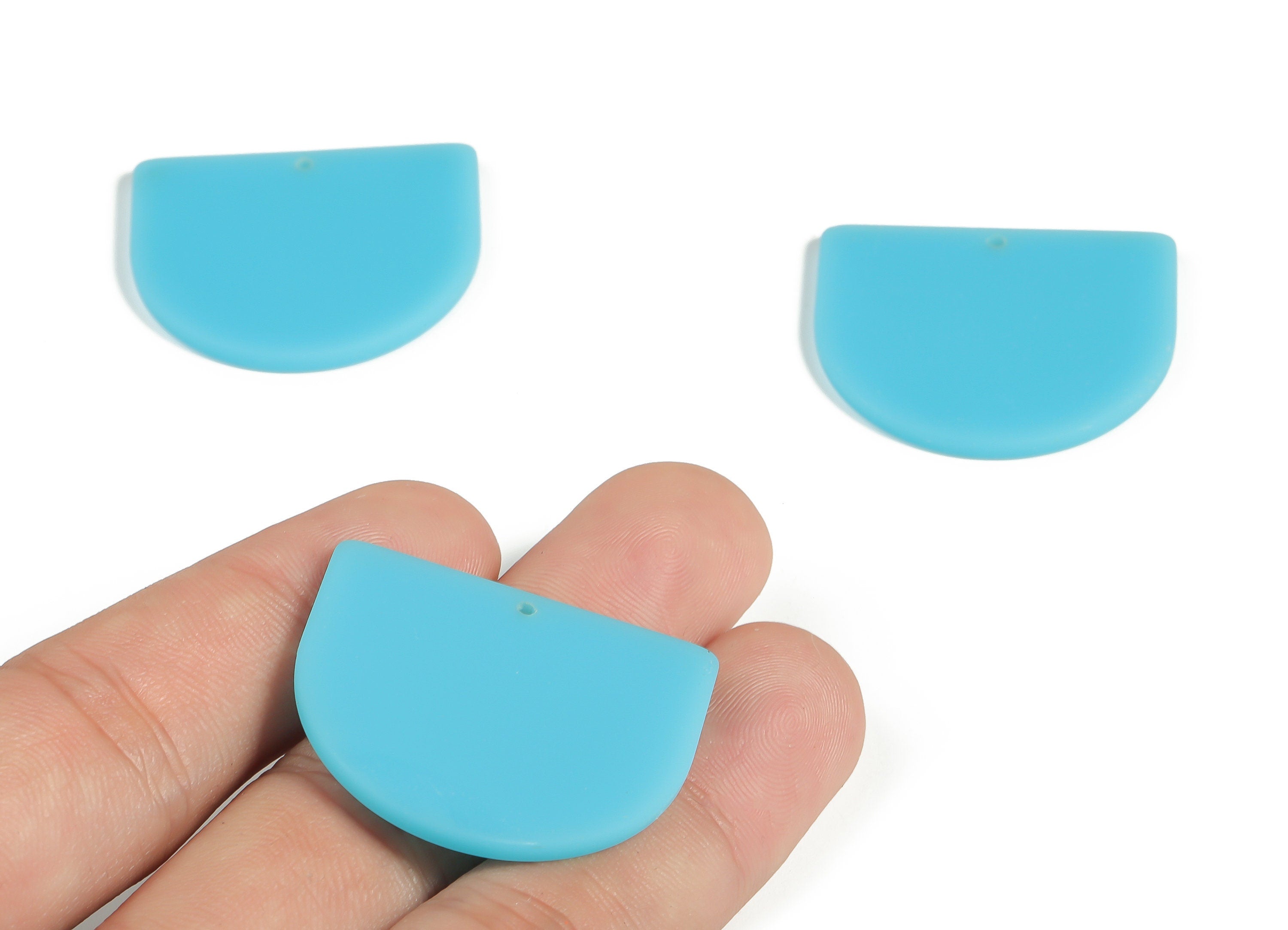 Acrylic D Earring Charms - Acrylic D Shape Pendant - Jewelry Supplies - Earring Finding - Color Code: A644 -32.94x29.07x2.66mm - AC1094-A644 - DOMEDBAZAAR