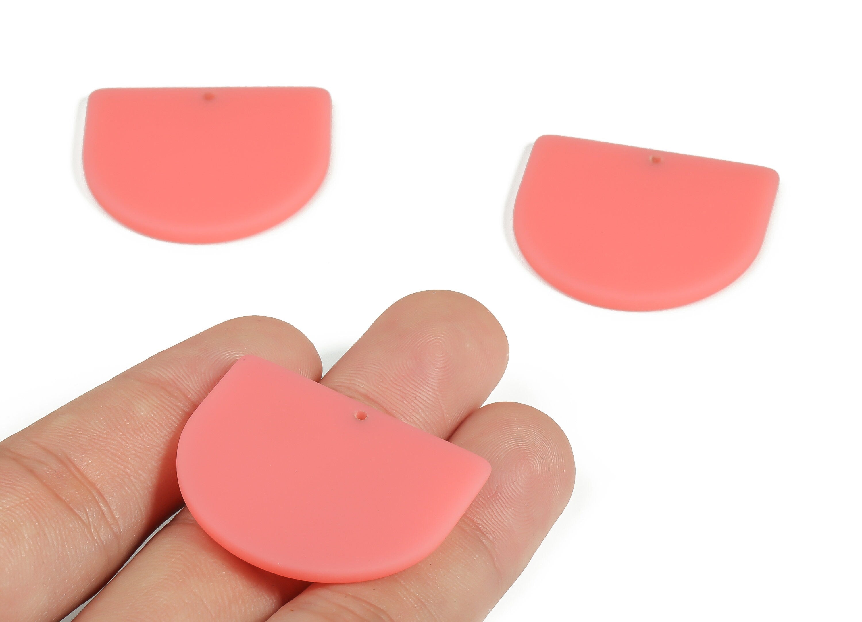 Acrylic D Earring Charms - Acrylic D Shape Pendant - Jewelry Supplies - Earring Finding - Color Code: A639 -33.28x29.26x2.65mm - AC1094-A639 - DOMEDBAZAAR