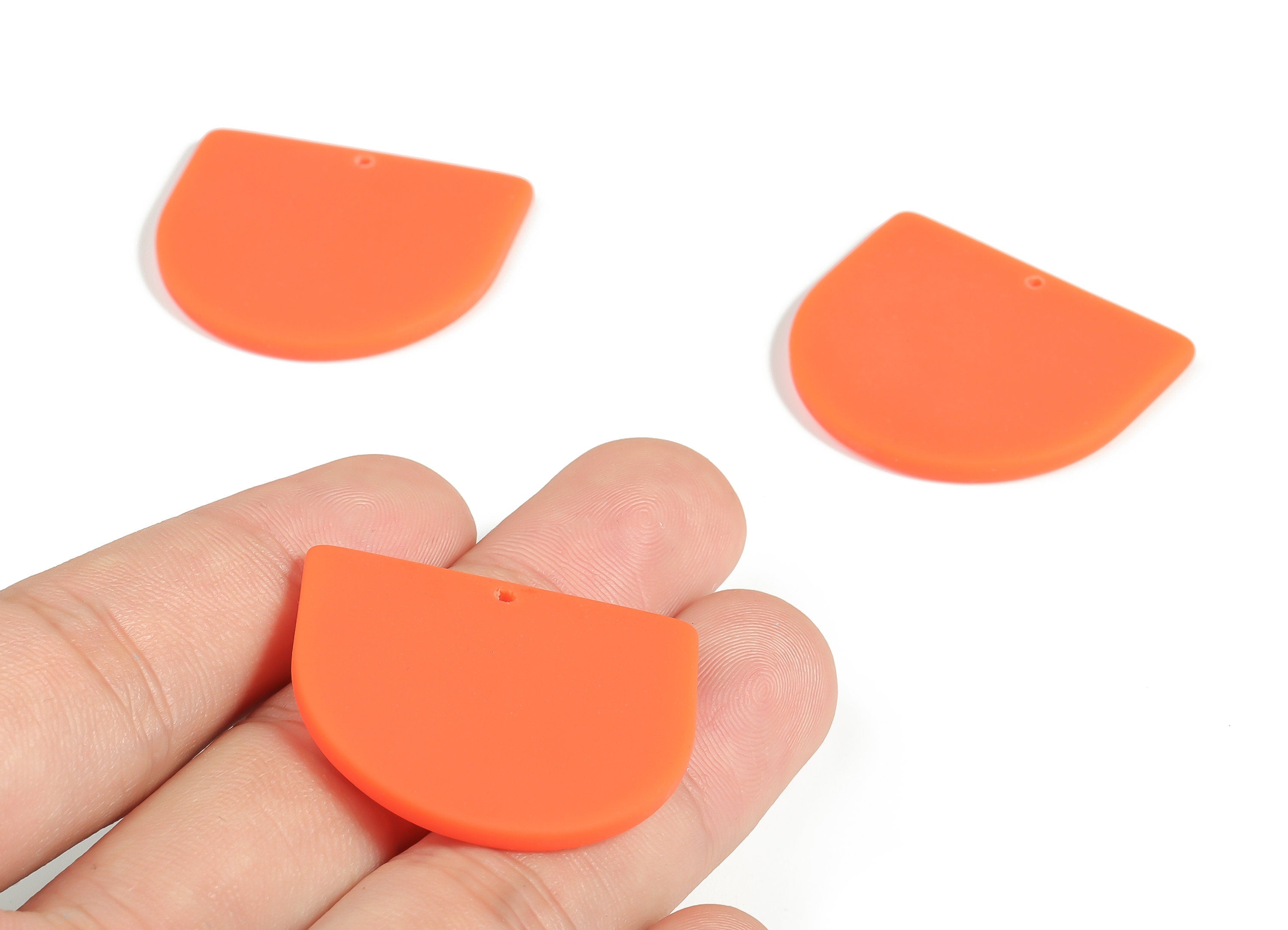 Acrylic D Earring Charms - Acrylic D Shape Pendant - Jewelry Supplies - Earring Finding - Color Code: A641 -33.07x29.10x2.82mm - AC1094-A641 - DOMEDBAZAAR