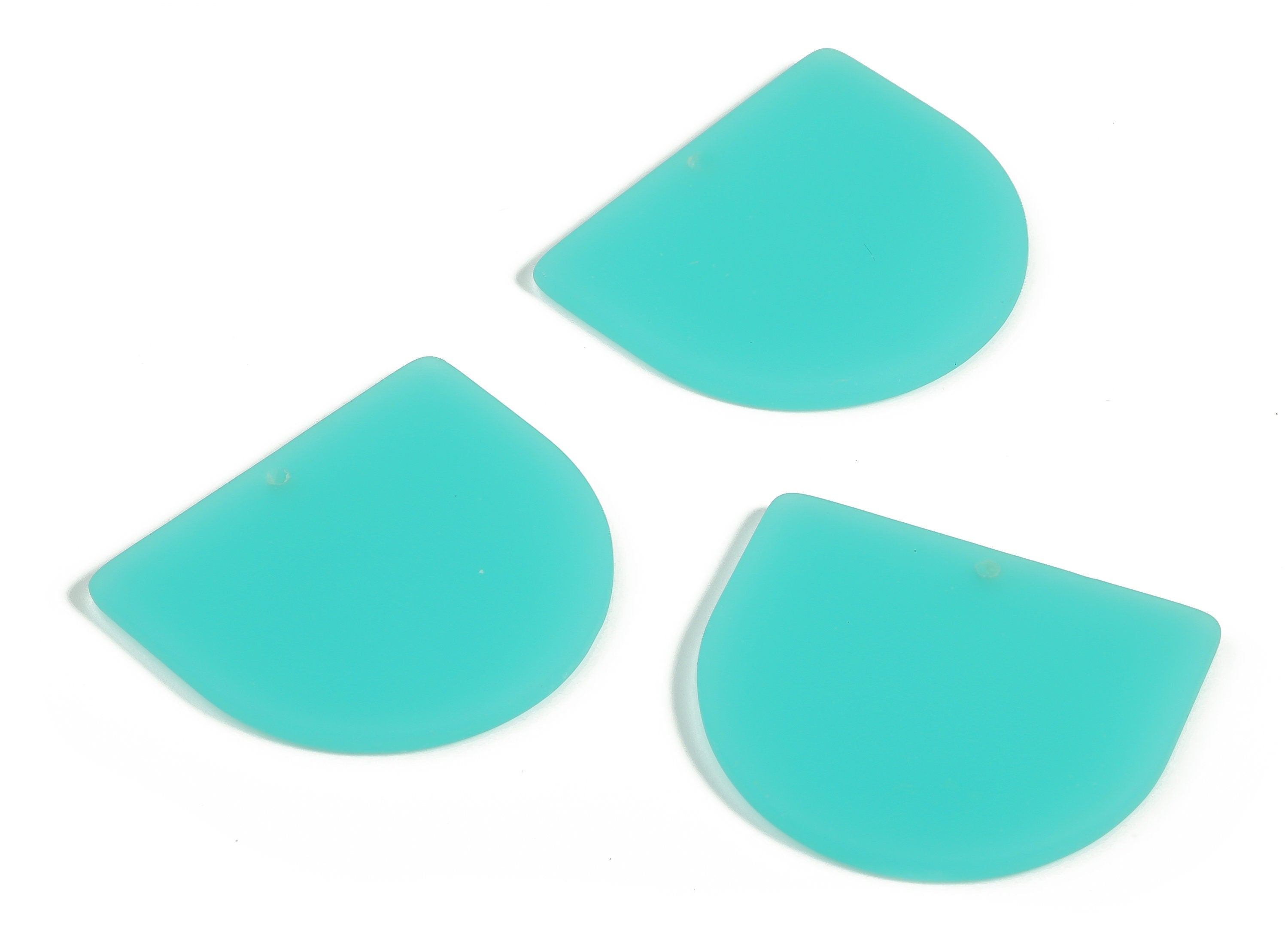 Acrylic D Earring Charms - Acrylic D Shape Pendant - Jewelry Supplies - Earring Finding - Color Code: A642 -33.13x29.10x2.66mm - AC1094-A642 - DOMEDBAZAAR