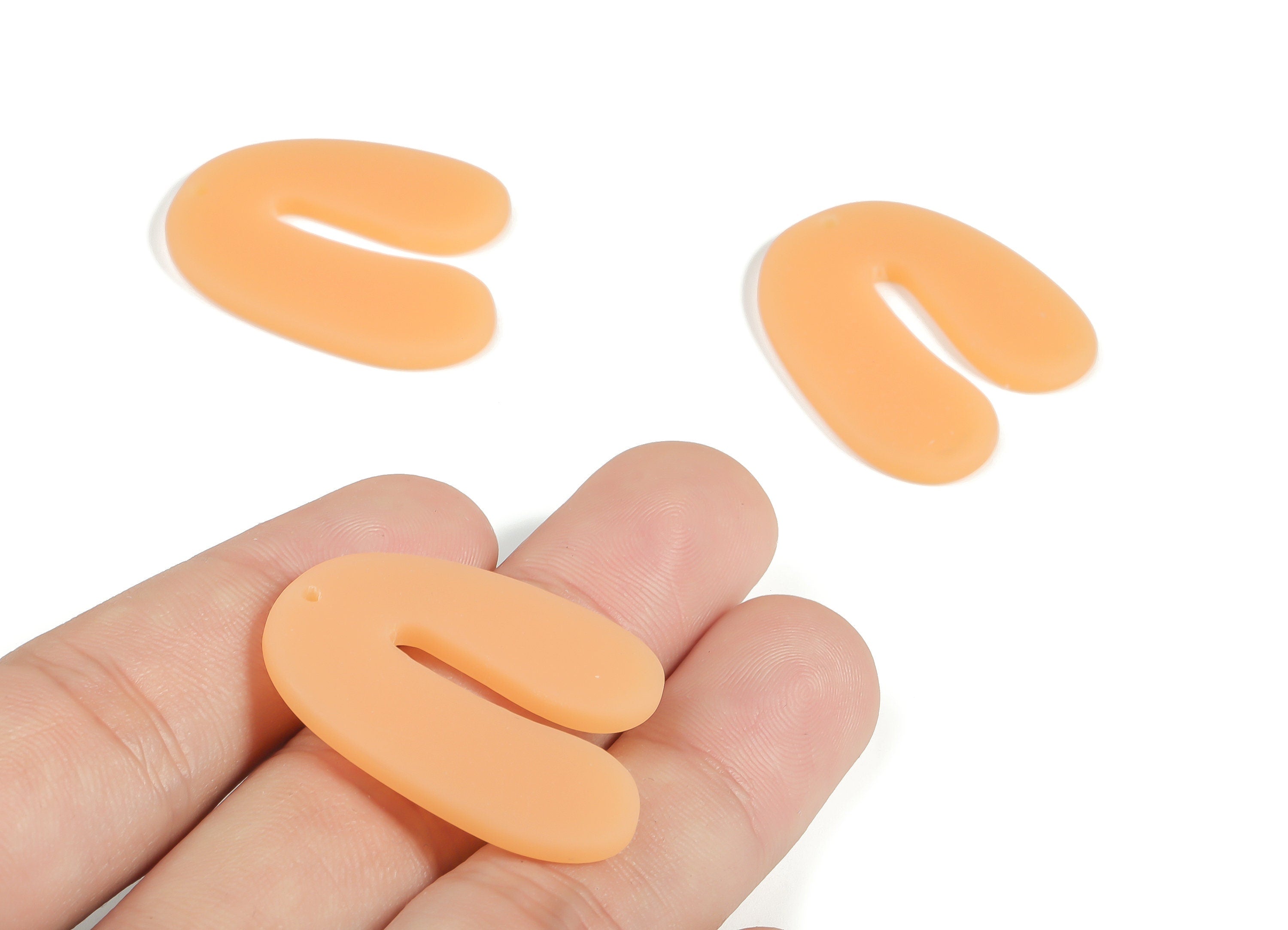 Acrylic U Earring Charms- Acrylic U Shape Pendant - Earring Findings - Jewelry Supplies - Color Code: A645 -35.69x26.92x2.75mm - AC2266-A645 - DOMEDBAZAAR