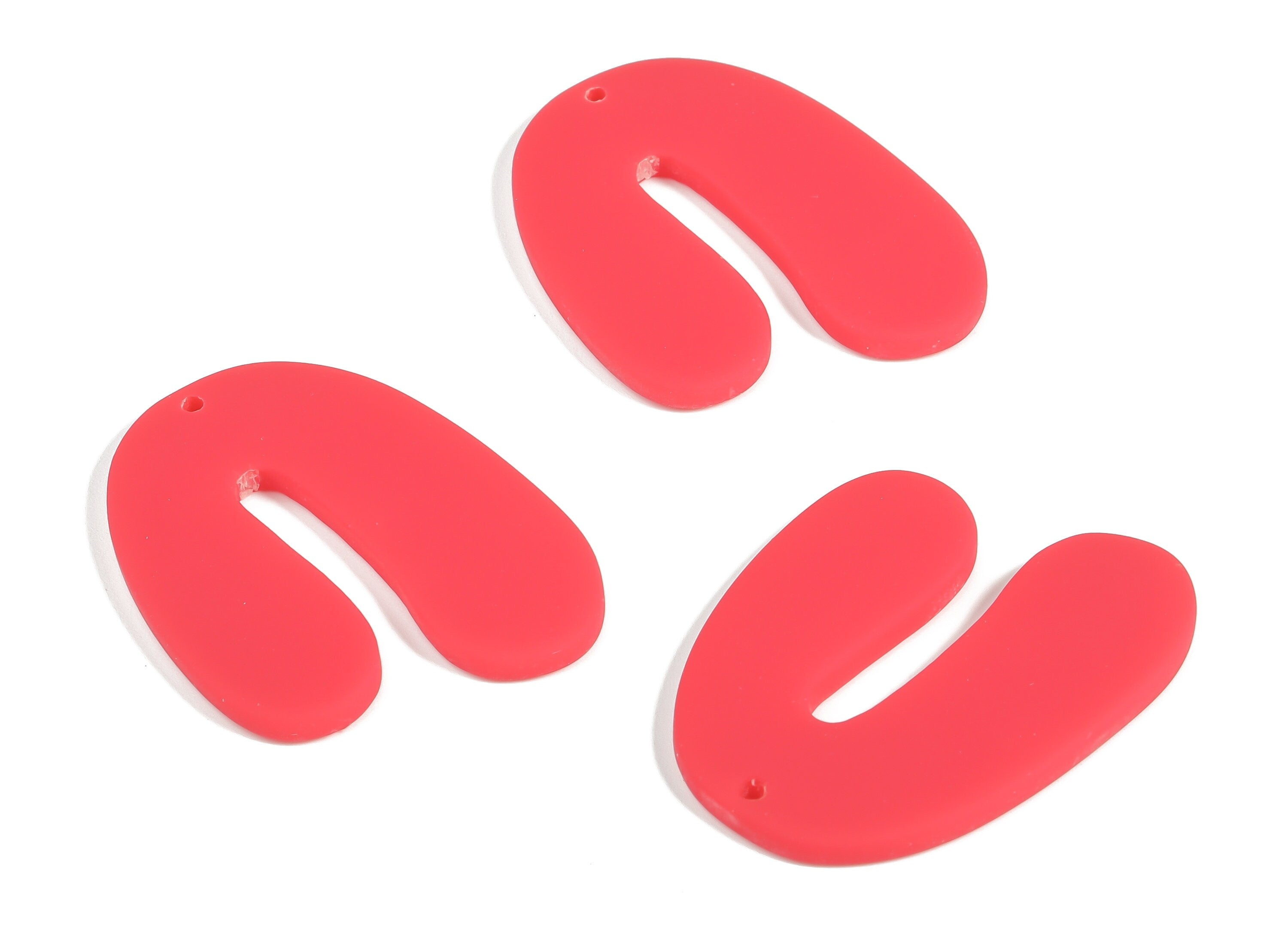 Acrylic U Earring Charms- Acrylic U Shape Pendant - Earring Findings - Jewelry Supplies - Color Code: A638 -35.57x27.07x2.61mm - AC2266-A638 - DOMEDBAZAAR