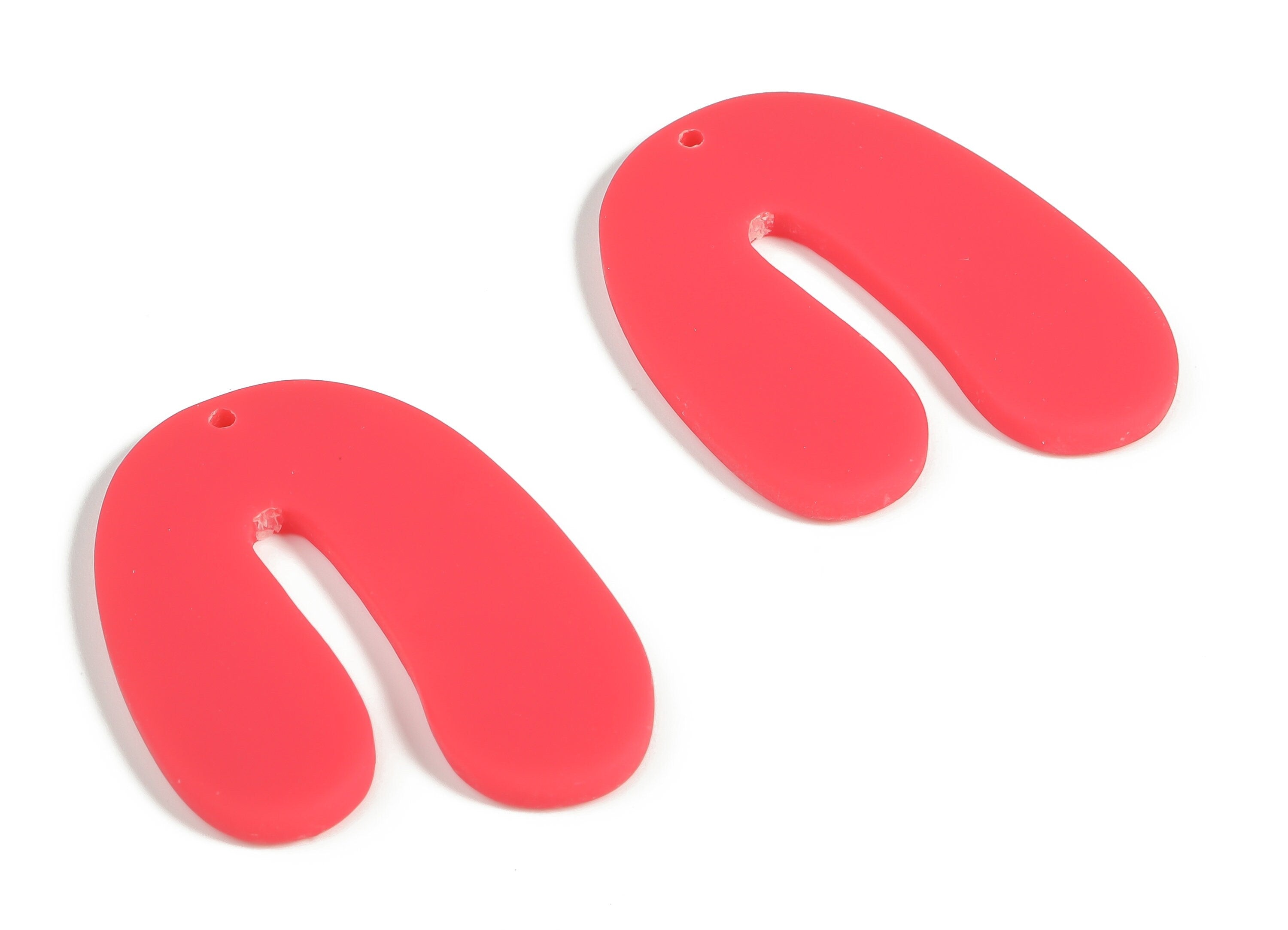 Acrylic U Earring Charms- Acrylic U Shape Pendant - Earring Findings - Jewelry Supplies - Color Code: A638 -35.57x27.07x2.61mm - AC2266-A638 - DOMEDBAZAAR