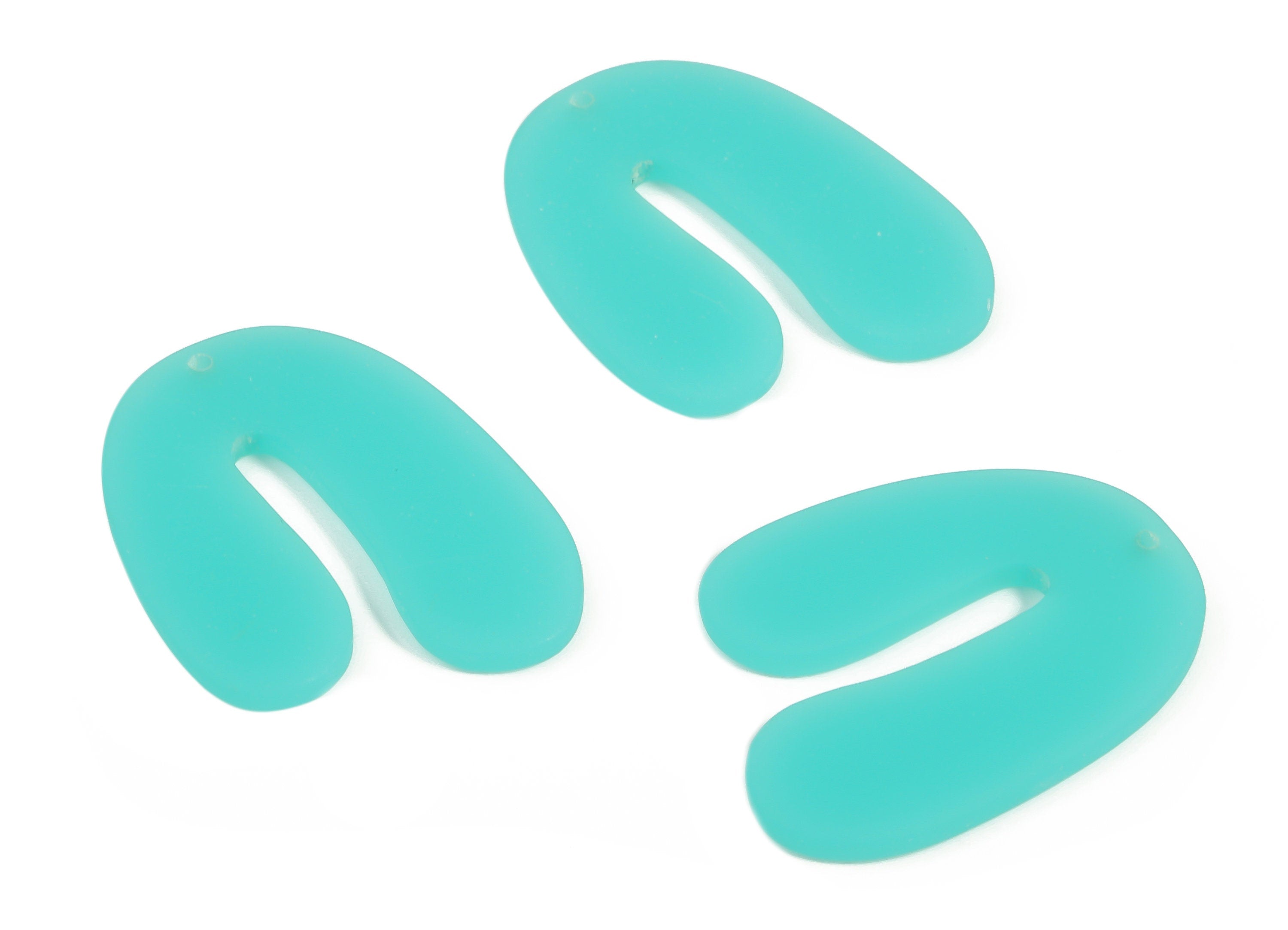 Acrylic U Earring Charms- Acrylic U Shape Pendant - Earring Findings - Jewelry Supplies - Color Code: A642 -35.76x27.22x2.63mm - AC2266-A642 - DOMEDBAZAAR