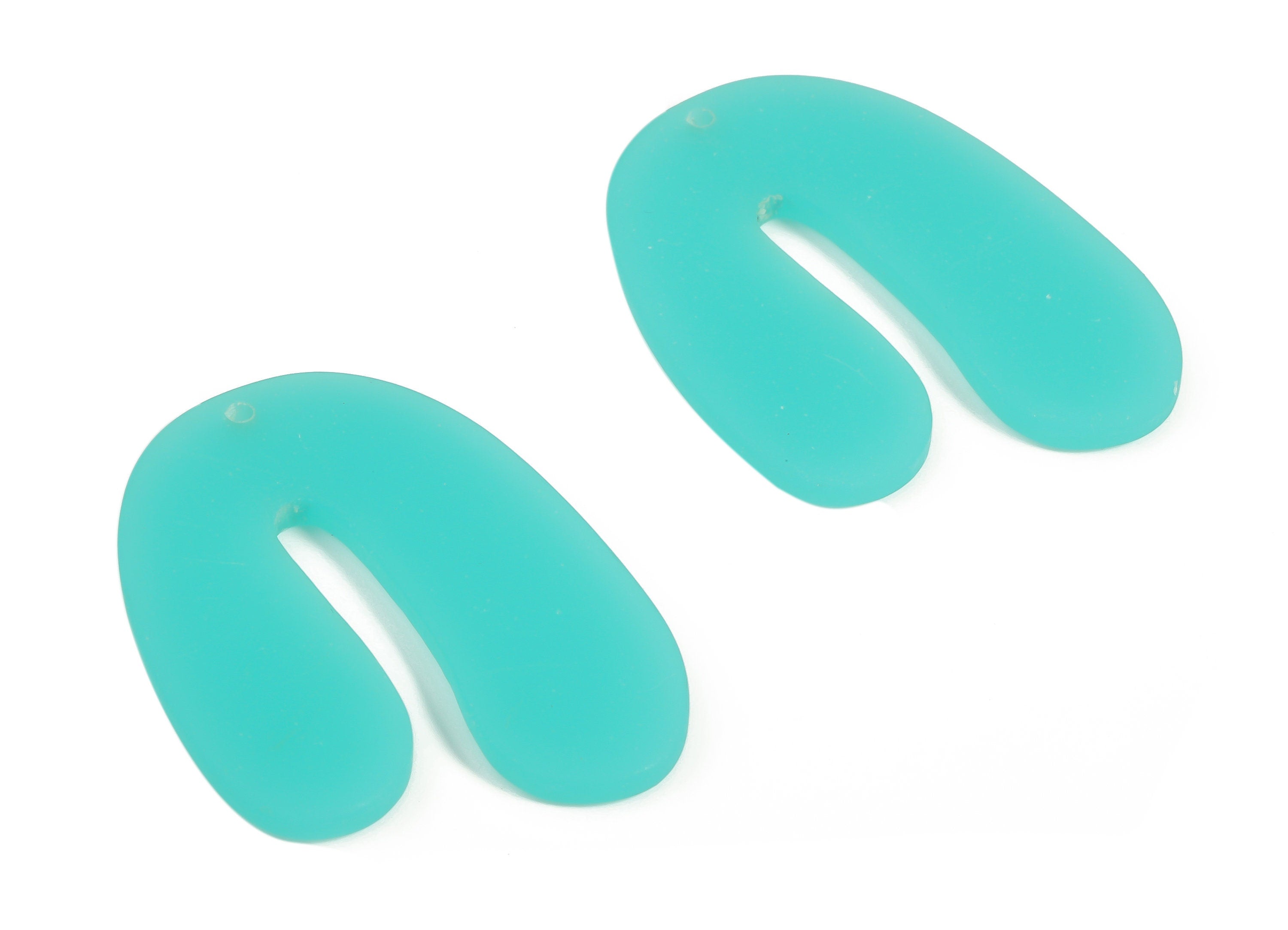 Acrylic U Earring Charms- Acrylic U Shape Pendant - Earring Findings - Jewelry Supplies - Color Code: A642 -35.76x27.22x2.63mm - AC2266-A642 - DOMEDBAZAAR