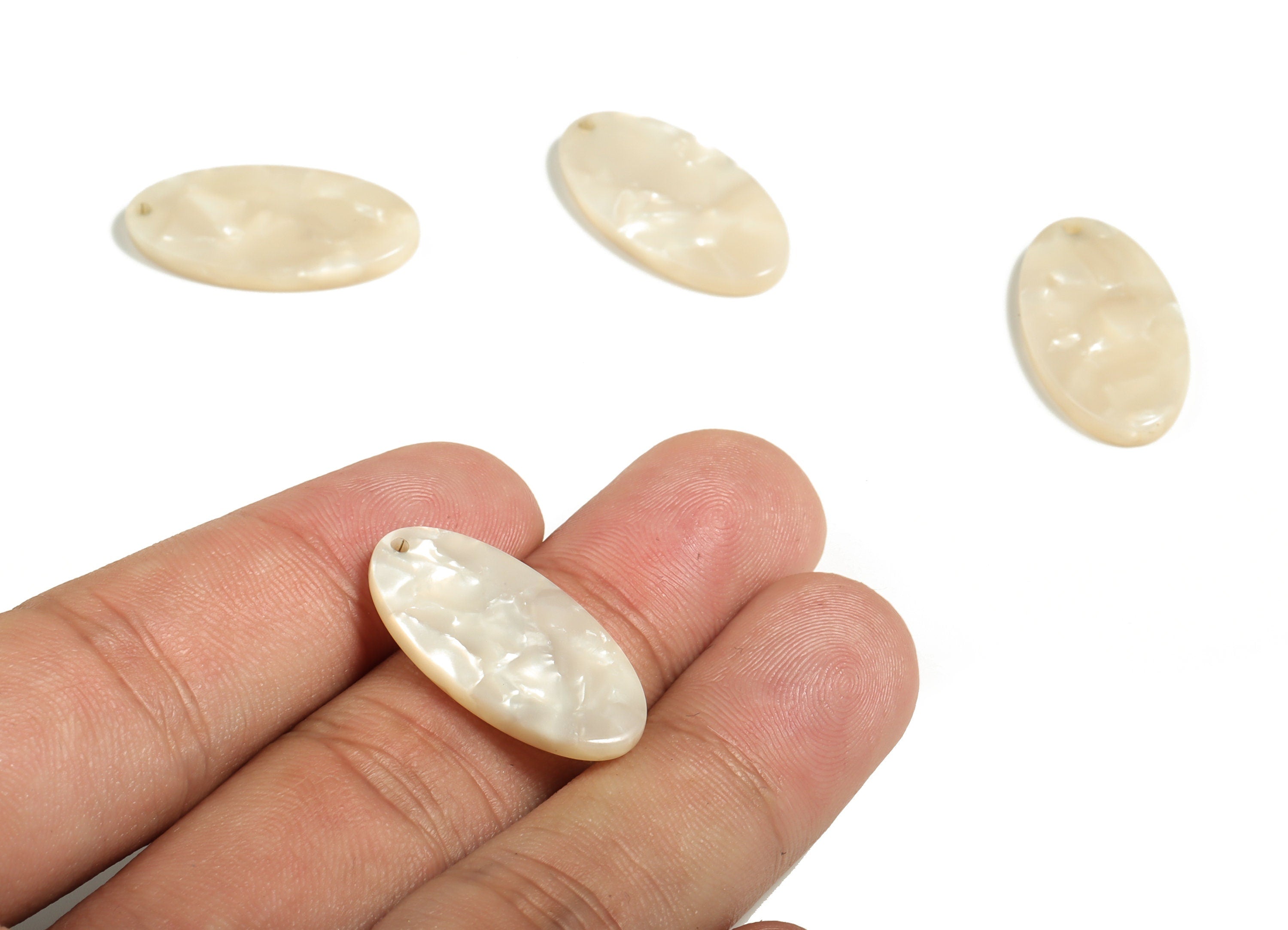 Acetate Oval Charms - Oval Earrings and Pendant - Earring Findings - Jewelry Making Supplies - Color Code: A30 - 26x13.7x2.53mm - AC1077-A30 - DOMEDBAZAAR
