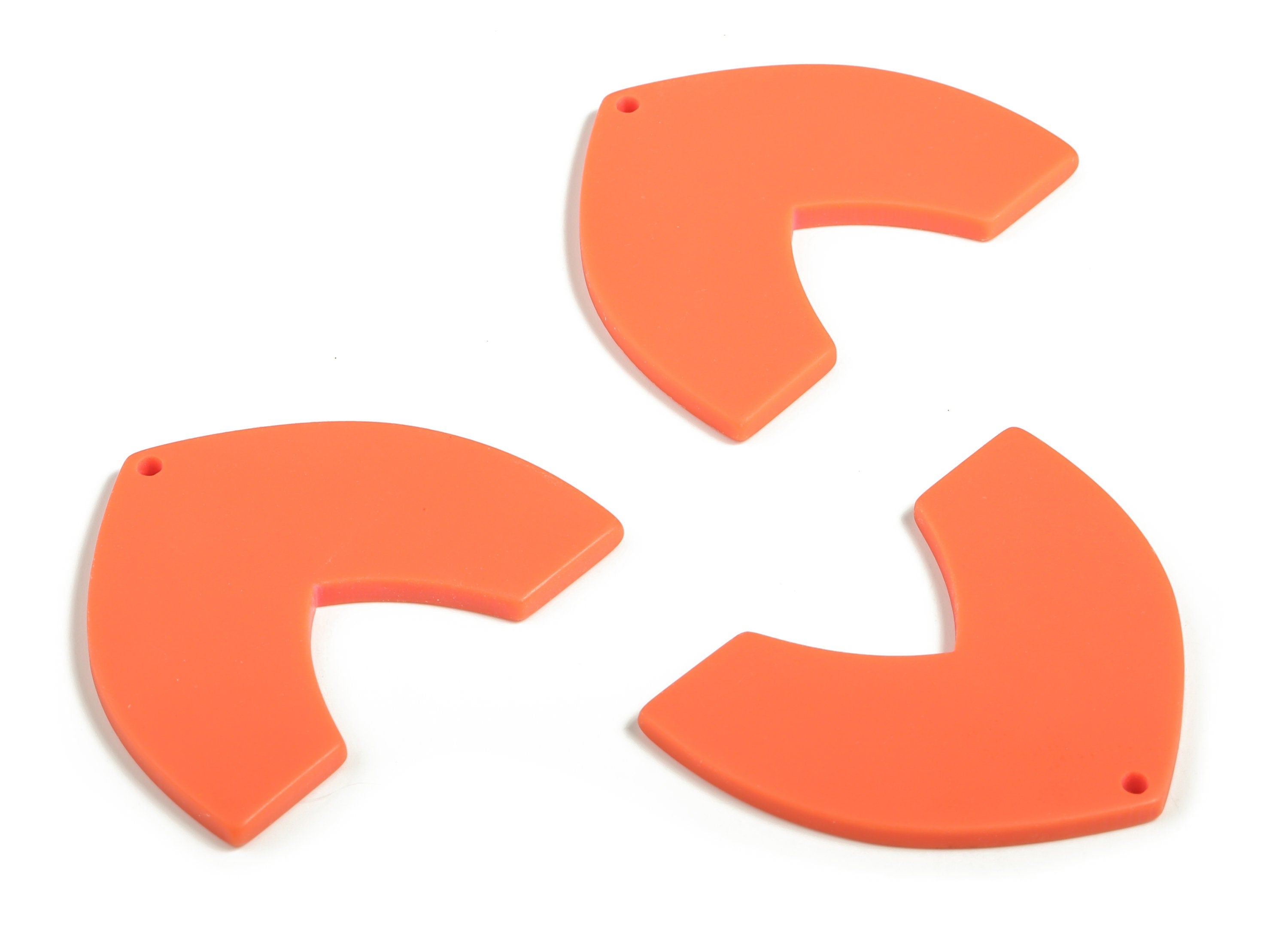 Acrylic Dome Earring Charms - Matte Dome Charm - Earring Findings - Jewelry Supplies - Color Code:A660 - 42.89x33.42x2.32mm - AC1880-A660 - DOMEDBAZAAR