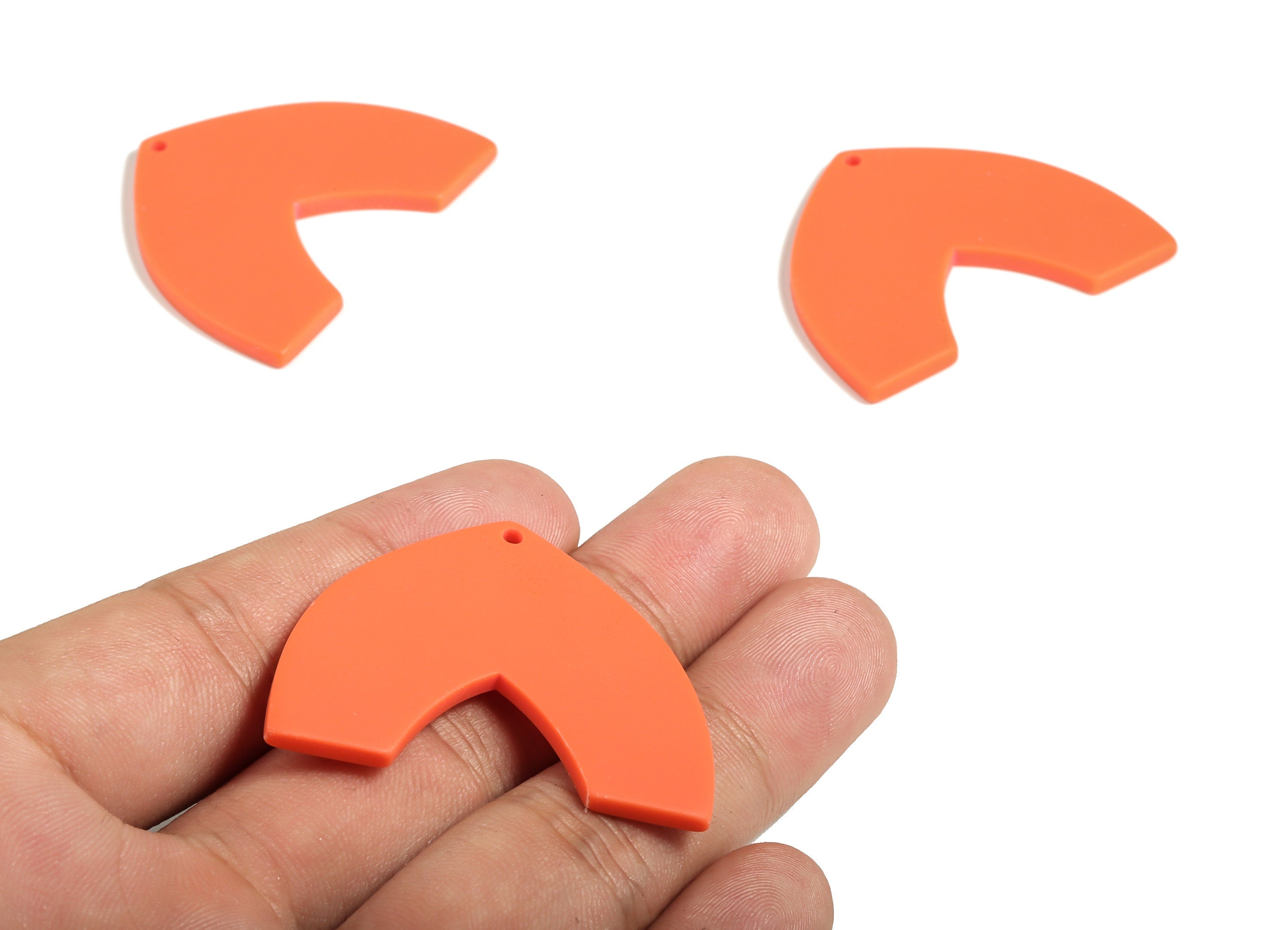 Acrylic Dome Earring Charms - Matte Dome Charm - Earring Findings - Jewelry Supplies - Color Code:A660 - 42.89x33.42x2.32mm - AC1880-A660 - DOMEDBAZAAR