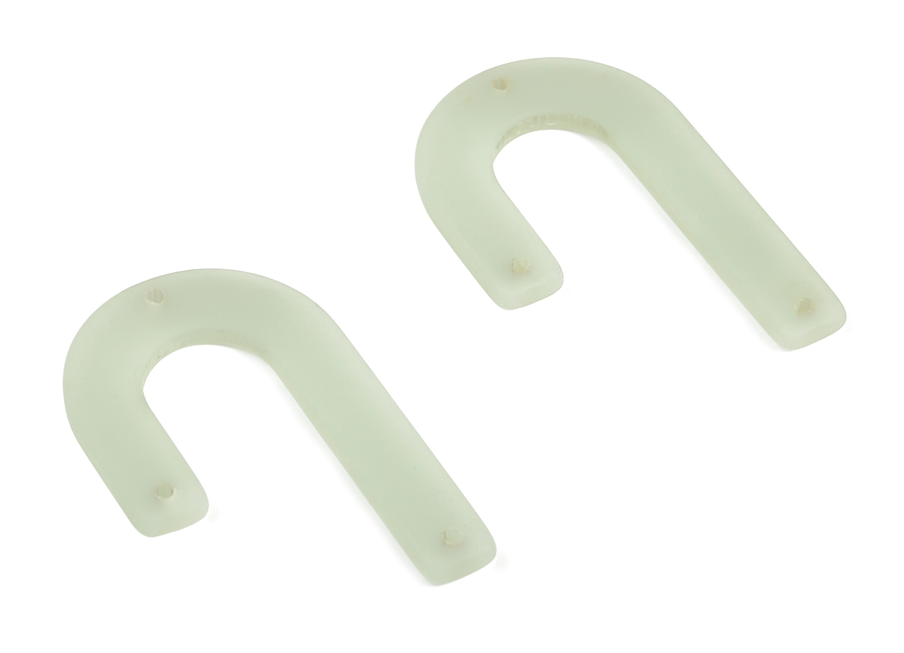 Acrylic Geometric Earring Connector- Matte U Acrylic Charms- Jewelry Supplies- 3 Holes - Color Code: A647 - 34.33x21.59x2.63mm - AC2267-A647 - DOMEDBAZAAR