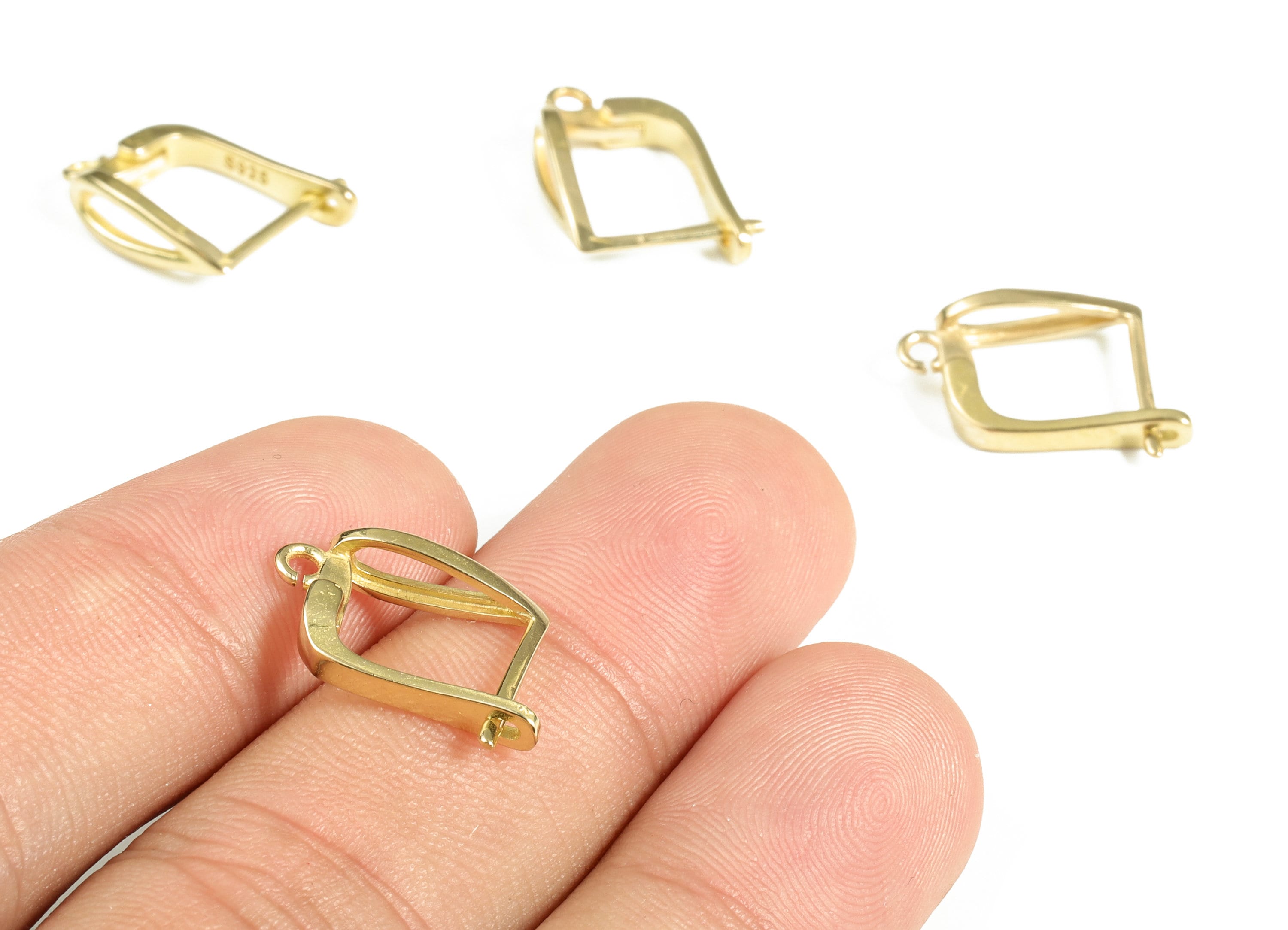 Brass Tiny Drop Stud Earring – Raw Brass Earring Stud – Teardrop Stud Earrings – Jewelry Making Supply - 16.99×12.2×1.55mm - PP4083 - DOMEDBAZAAR