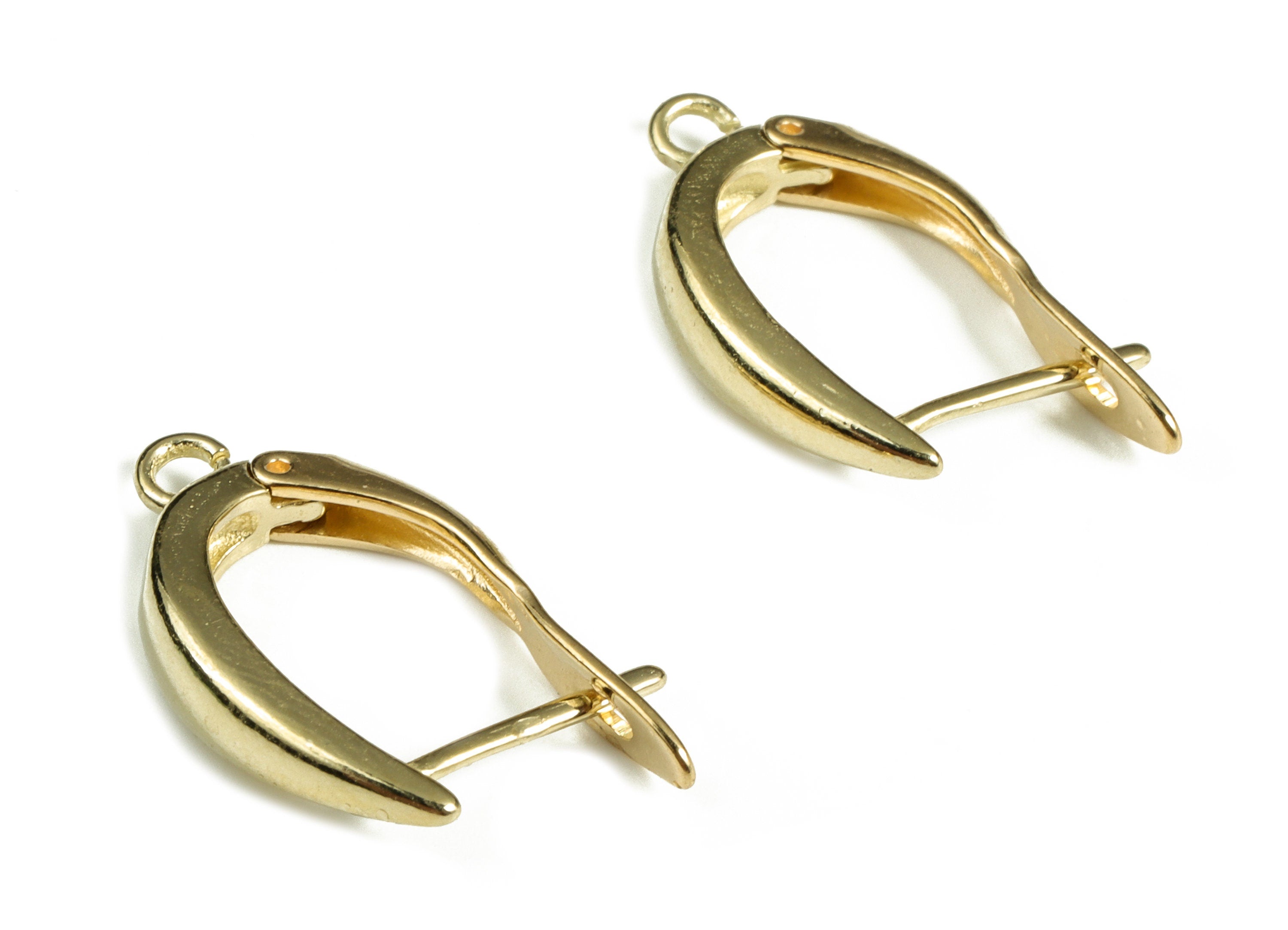 Brass Earring Stud – Raw Brass Plain Stud Earring – Simple Earring Finding - Earring Supply – Jewelry Supplies - 20.47×11.57×2.2mm - PP4087 - DOMEDBAZAAR