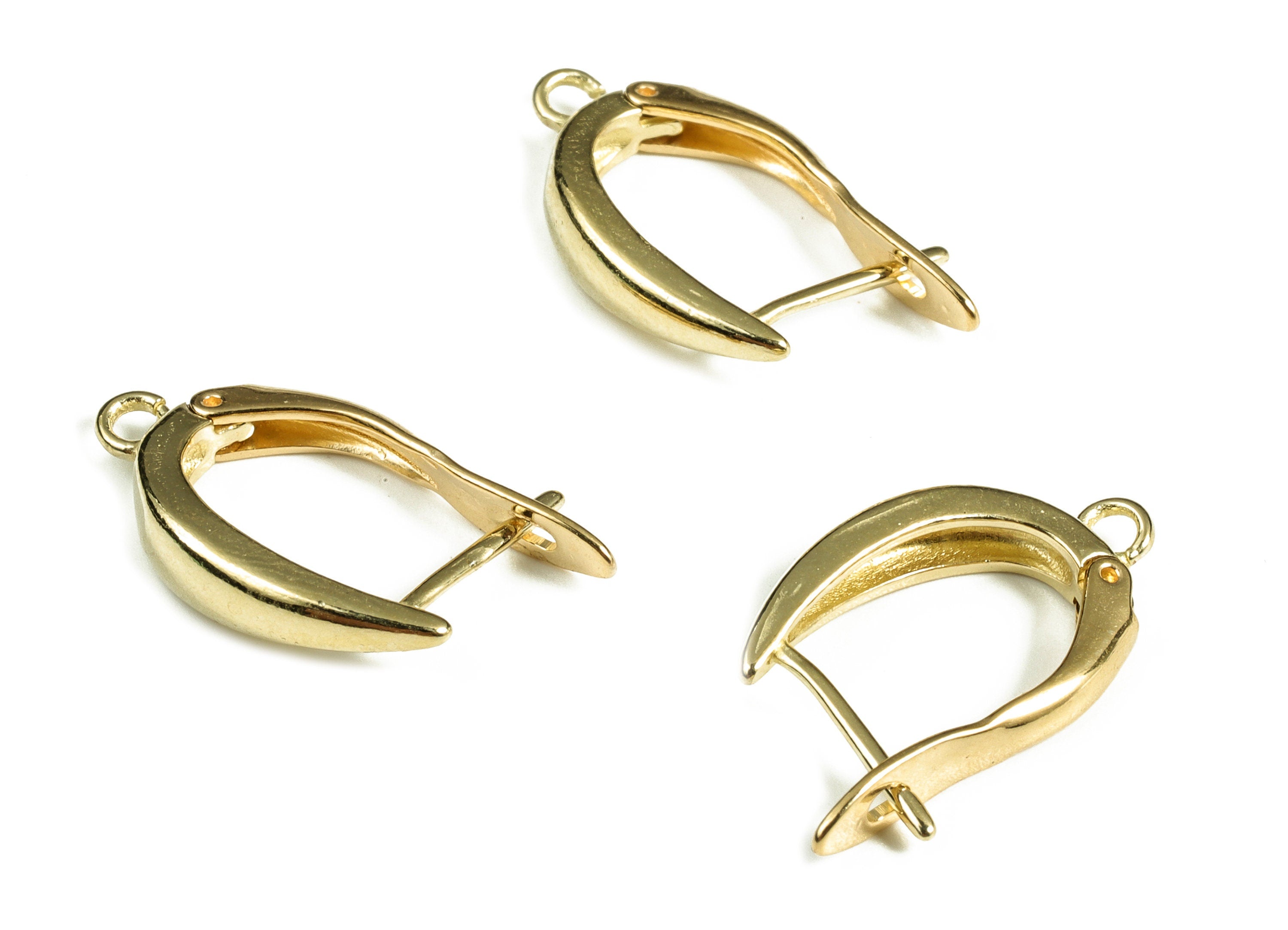 Brass Earring Stud – Raw Brass Plain Stud Earring – Simple Earring Finding - Earring Supply – Jewelry Supplies - 20.47×11.57×2.2mm - PP4087 - DOMEDBAZAAR