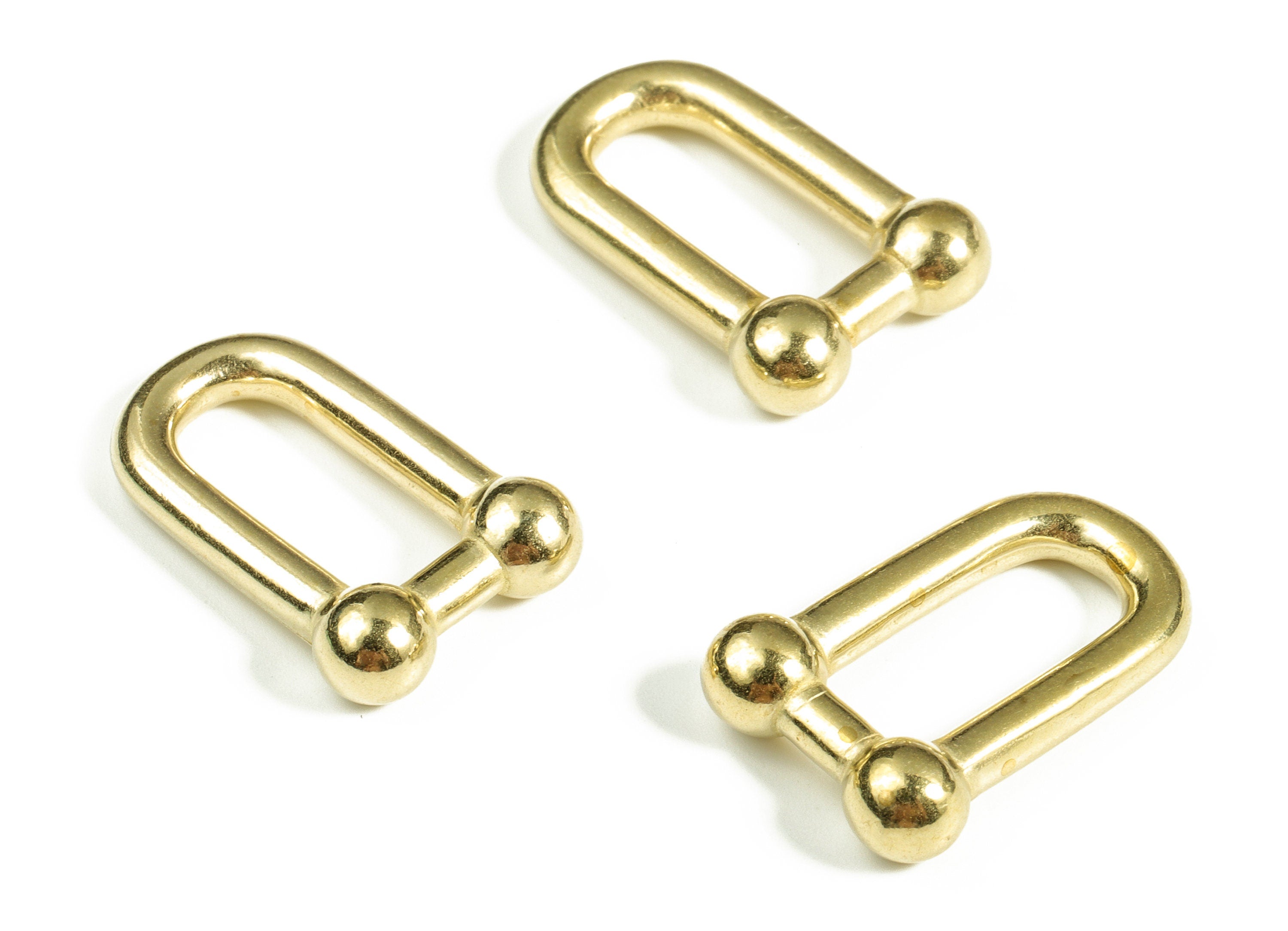 Brass U Link Earring Charm – Thick Link U Shape Huggie Earrings Charm – Geometric Earring Findings Supply - 22.61×15.1×3.24mm - PP4132 - DOMEDBAZAAR