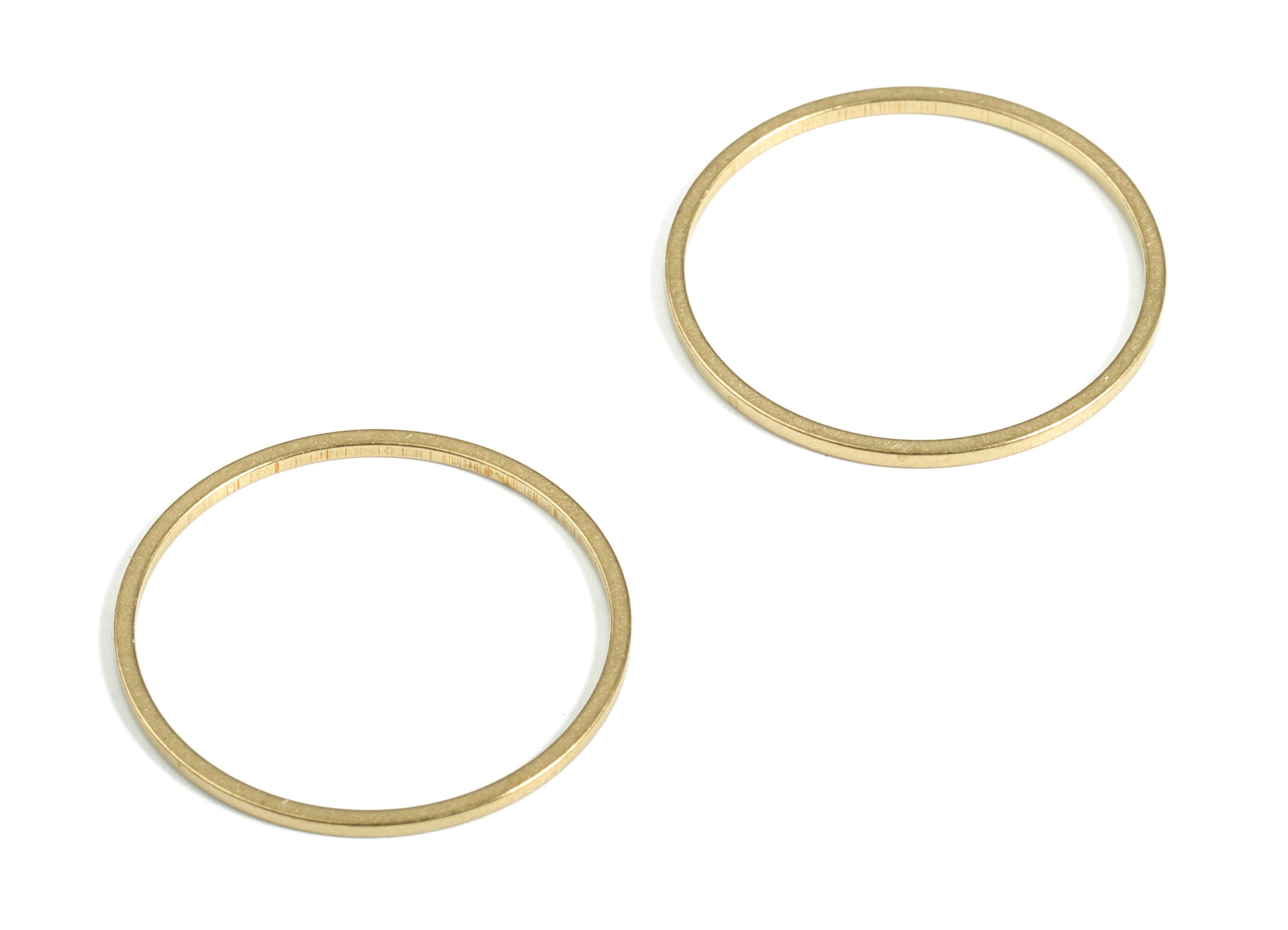 Brass Round Pendants - Brass Round Links - Raw Brass Circle Connector - Earring Findings - Jewelry Making SuPPlies - 21x1x1mm - PP4138-21 - DOMEDBAZAAR