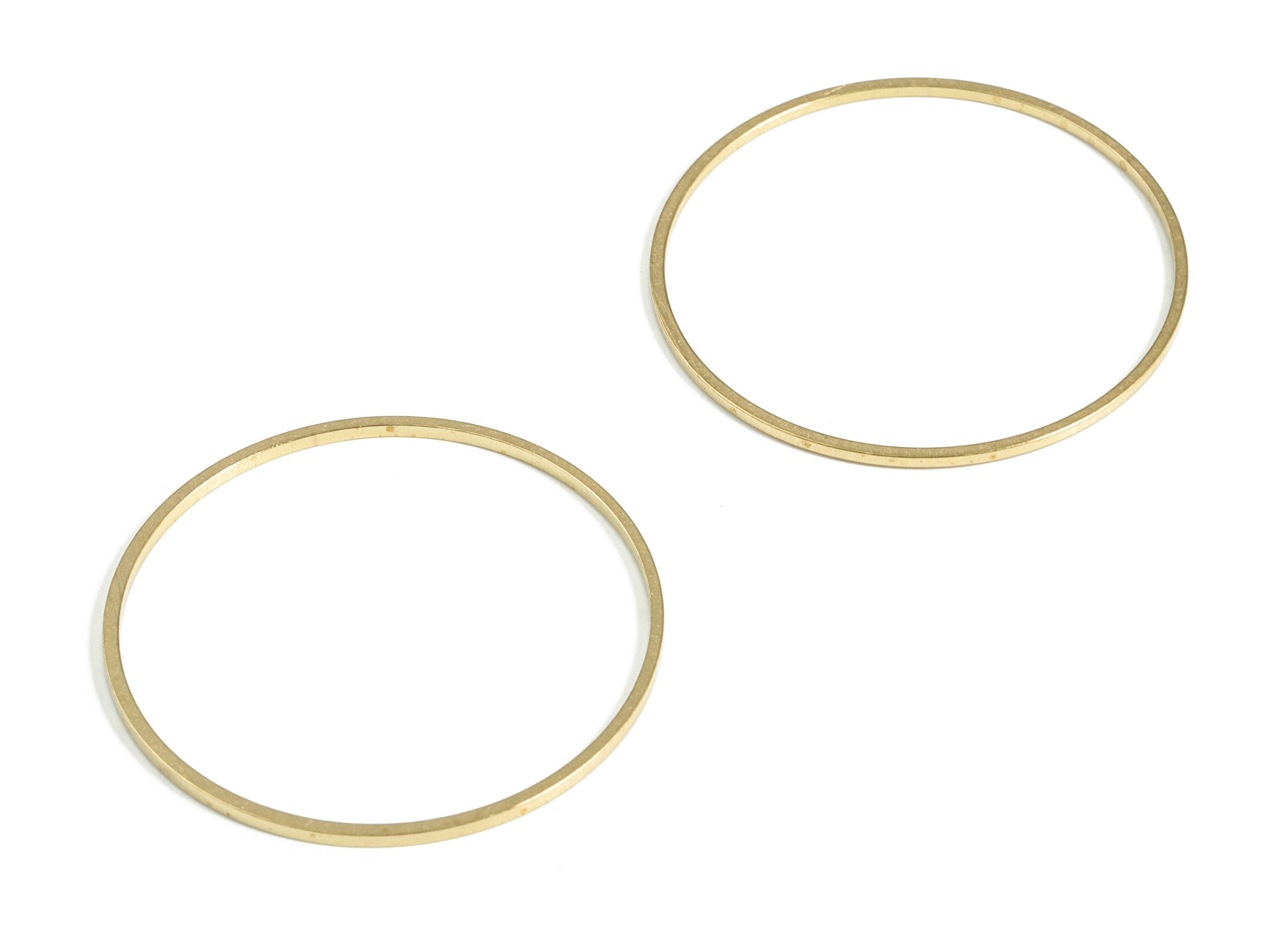 Brass Round Pendants - Brass Round Links - Raw Brass Circle Connector - Earring Findings - Jewelry Making SuPPlies - 32x1x1mm - PP4138-32 - DOMEDBAZAAR