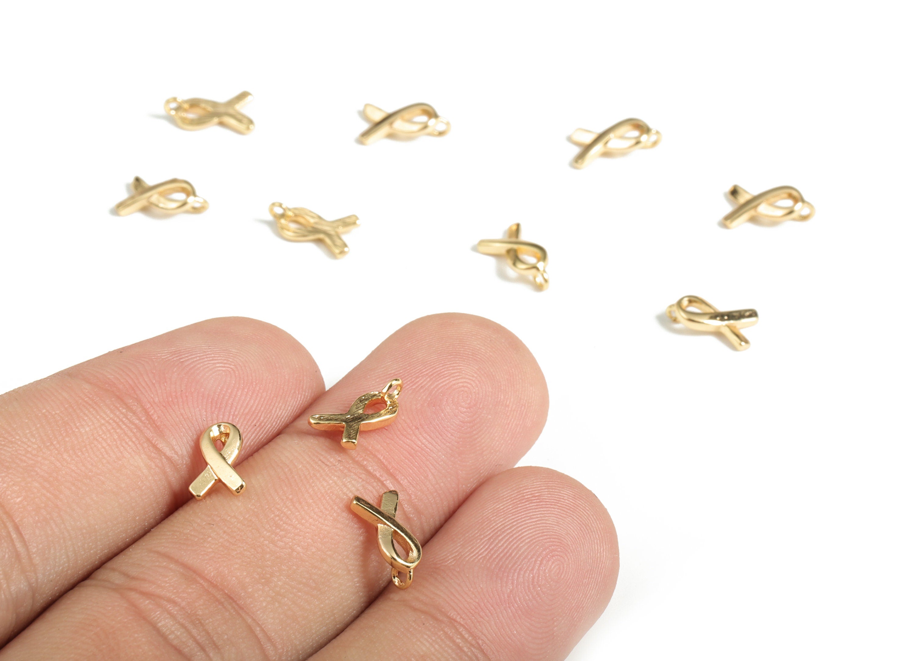Brass Tie Earring Charms - Gold Tie Pendant - 18K Real Gold Plated Brass - Jewelry Making Supplies - 9.47x5.31x1.34mm - RGP3122 - DOMEDBAZAAR
