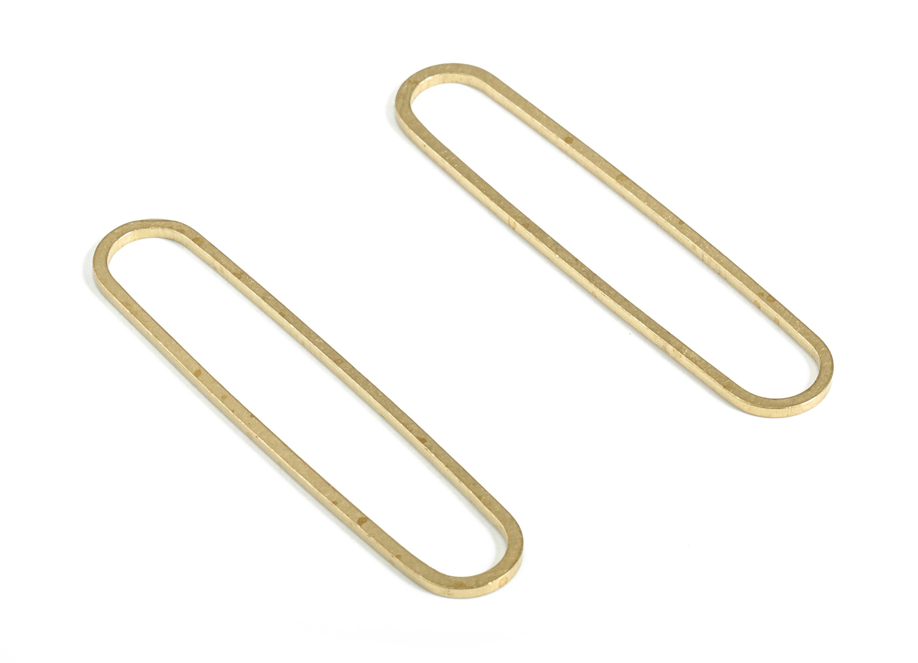 Brass Oval Link Connector - Closed Jewelry Connectors - Closed Ring - Earring Finding - Jewelry Connector SuPPlies - 40.0x9.0x1.0mm - PP4141 - DOMEDBAZAAR