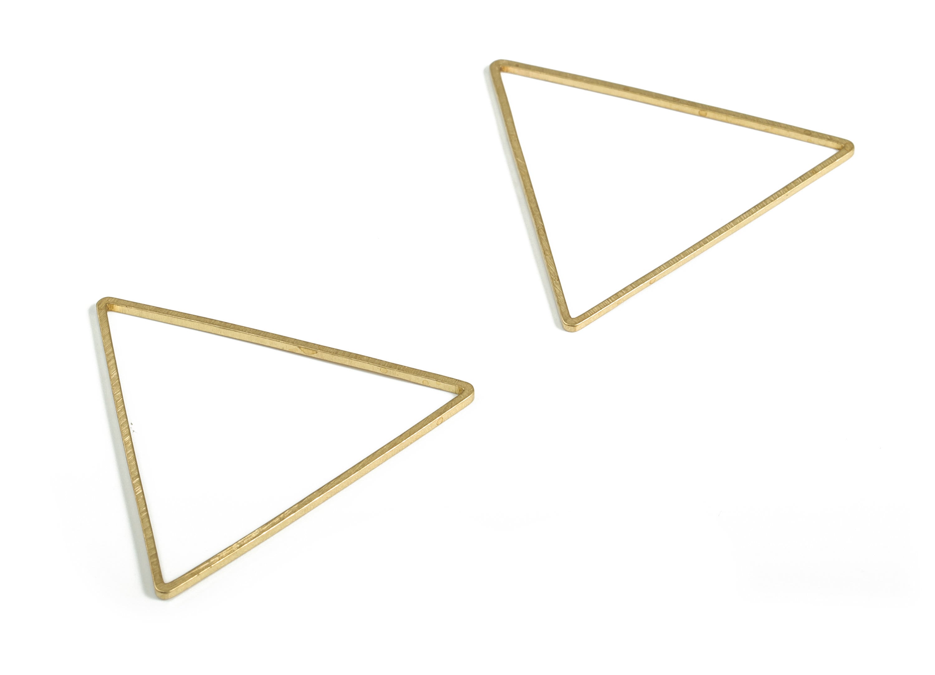 Brass Triangle Link Charms – Triangle Pendant – Triangle Connector for Earring – DIY Earring Finding - 38.0x1.0x1.0mm - PP4144-38 - DOMEDBAZAAR