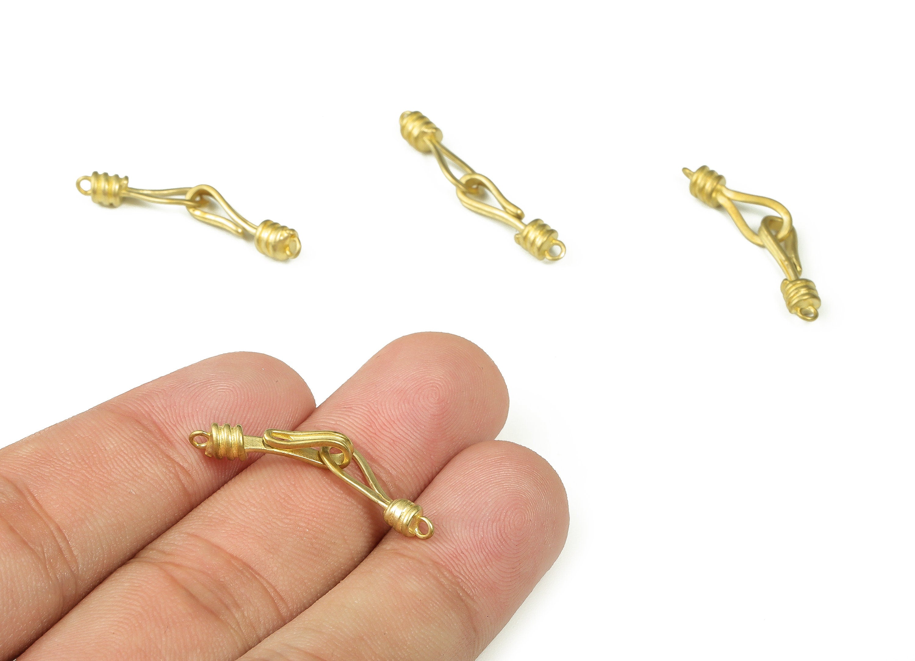 Brass Irregular Earring Connector - Raw Brass Irregular Charms - Earring Findings - Jewelry Making Supplies - 30.84x6.08x1.99mm - PP4369 - DOMEDBAZAAR