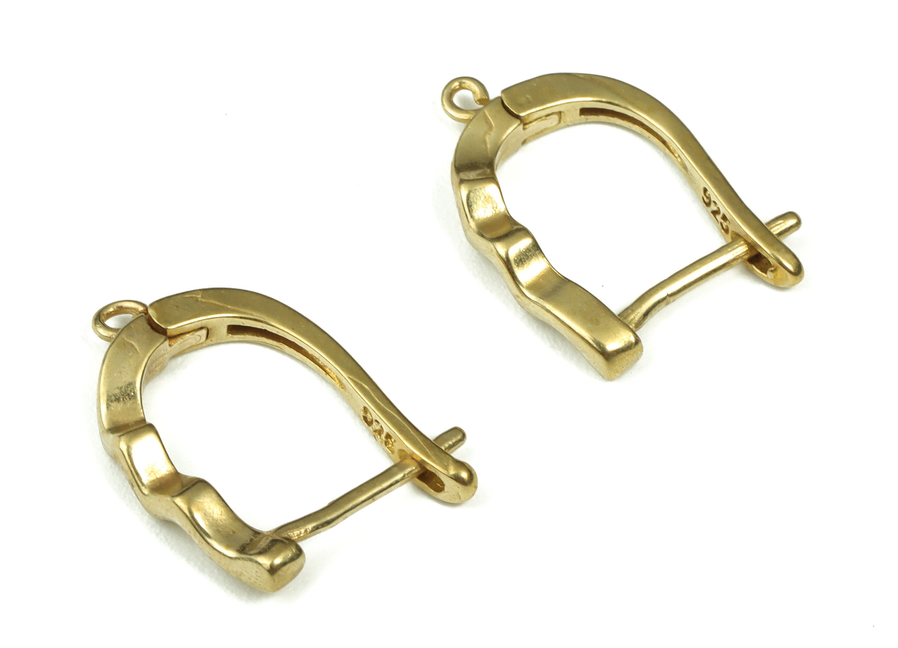 Raw Brass Stud Earring - Brass Earring Stud with Open Ring - Dainty Earrings - Jewelry Making Supplies - 17.21x12.79x2.11x0.85mm- PP4384 - DOMEDBAZAAR