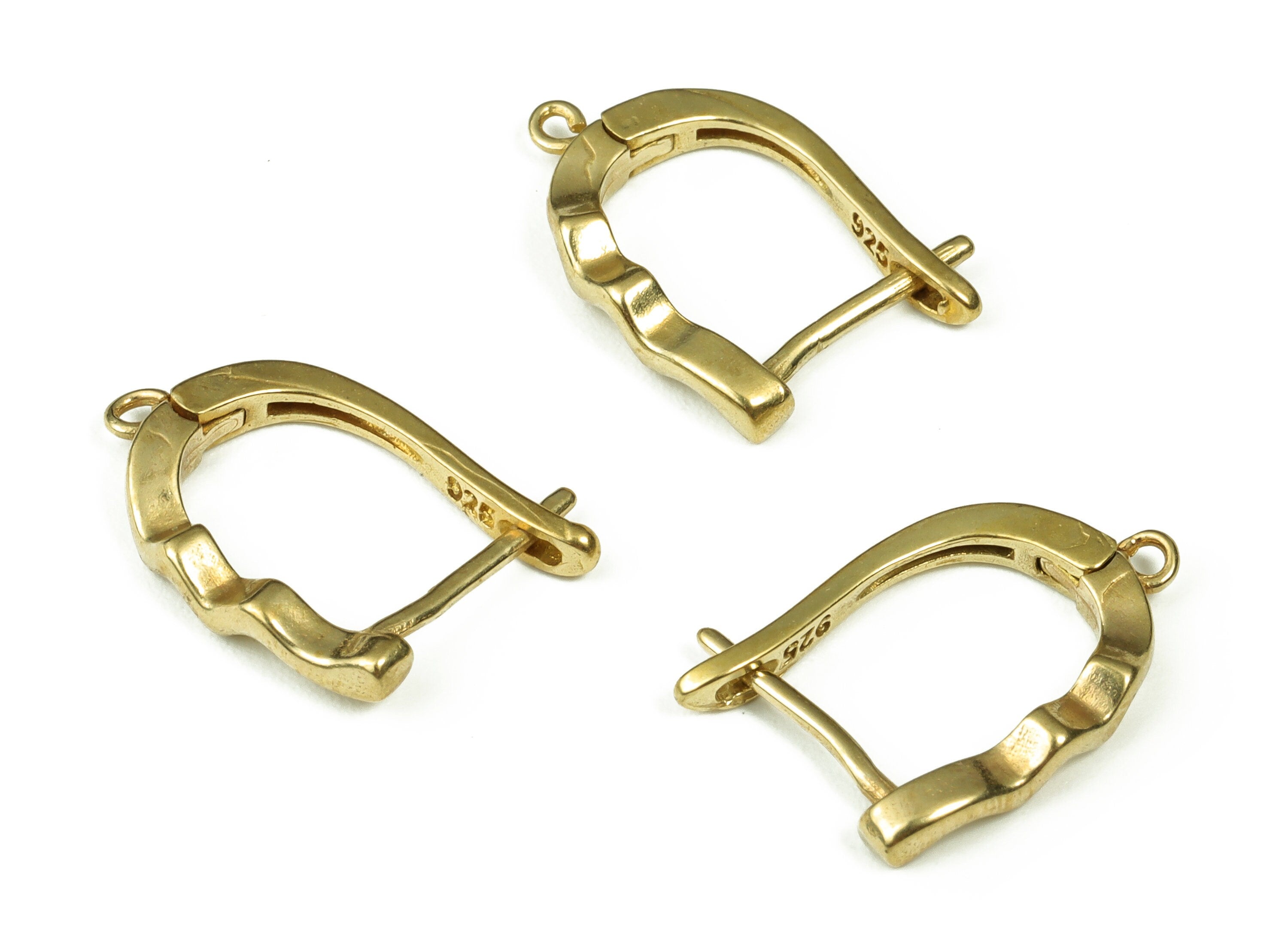 Raw Brass Stud Earring - Brass Earring Stud with Open Ring - Dainty Earrings - Jewelry Making Supplies - 17.21x12.79x2.11x0.85mm- PP4384 - DOMEDBAZAAR