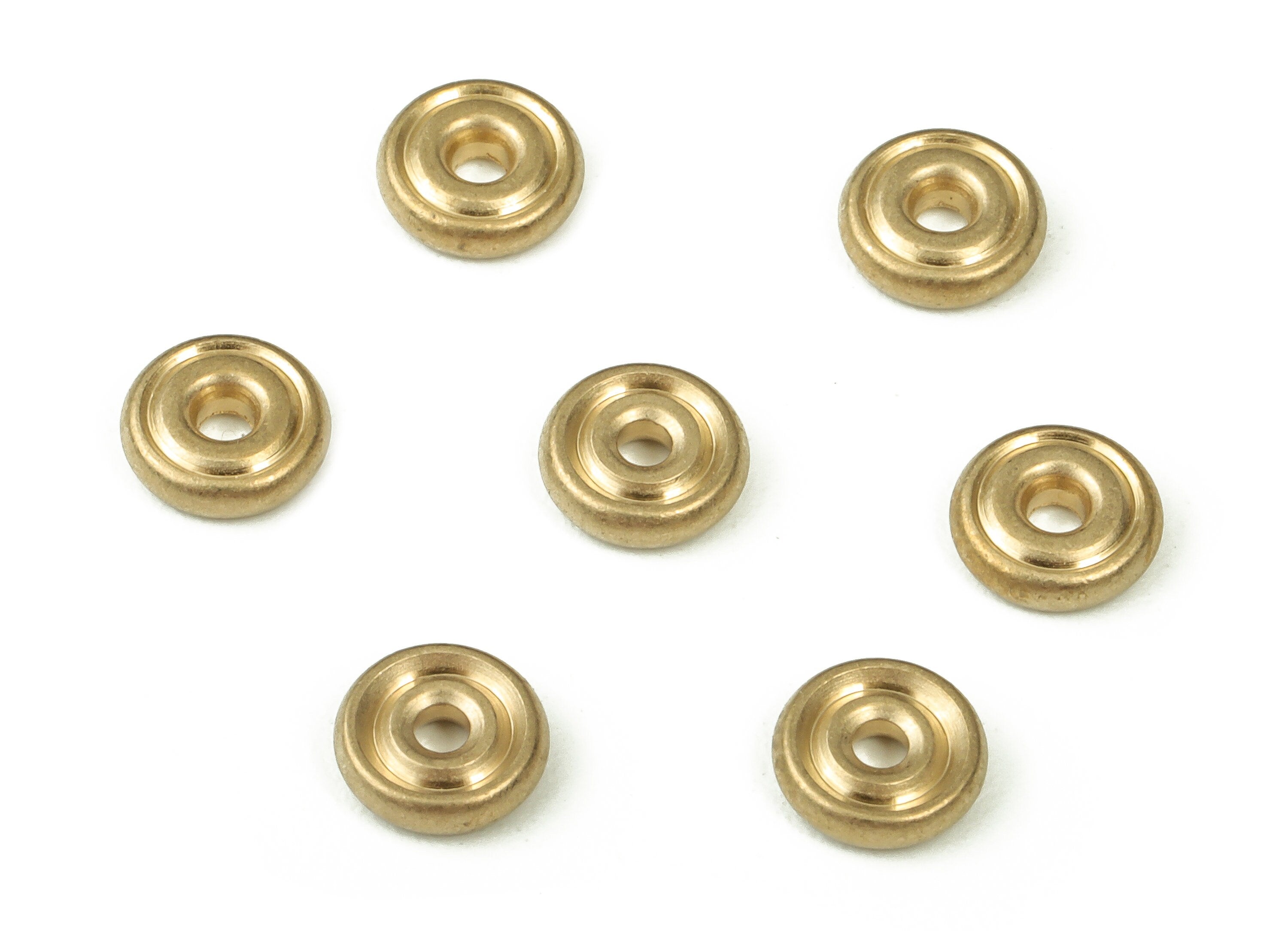 Raw Brass Round Spacers - Brass Spacer Beads - Brass Connector Beads - Jewelry Making Supplies - 5.81x5.81x1.61mm - PP4376 - DOMEDBAZAAR