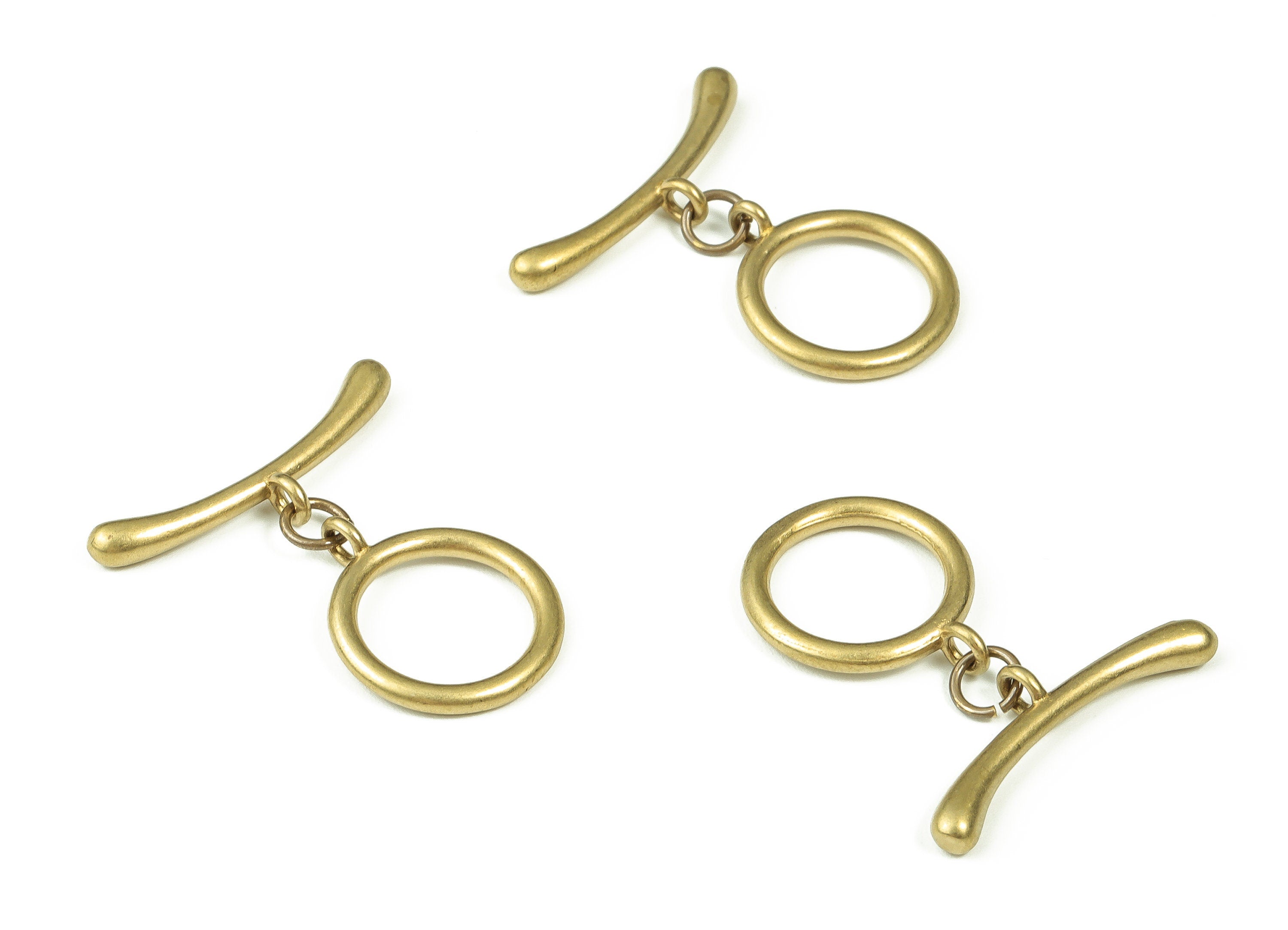Brass Toggle Clasp - Brass Plated Toggle Clasp – Brass Plated Round Toggle Clasp – Jewelry Making Supplies - 29.05x25.72x3.25mm - PP4705 - DOMEDBAZAAR