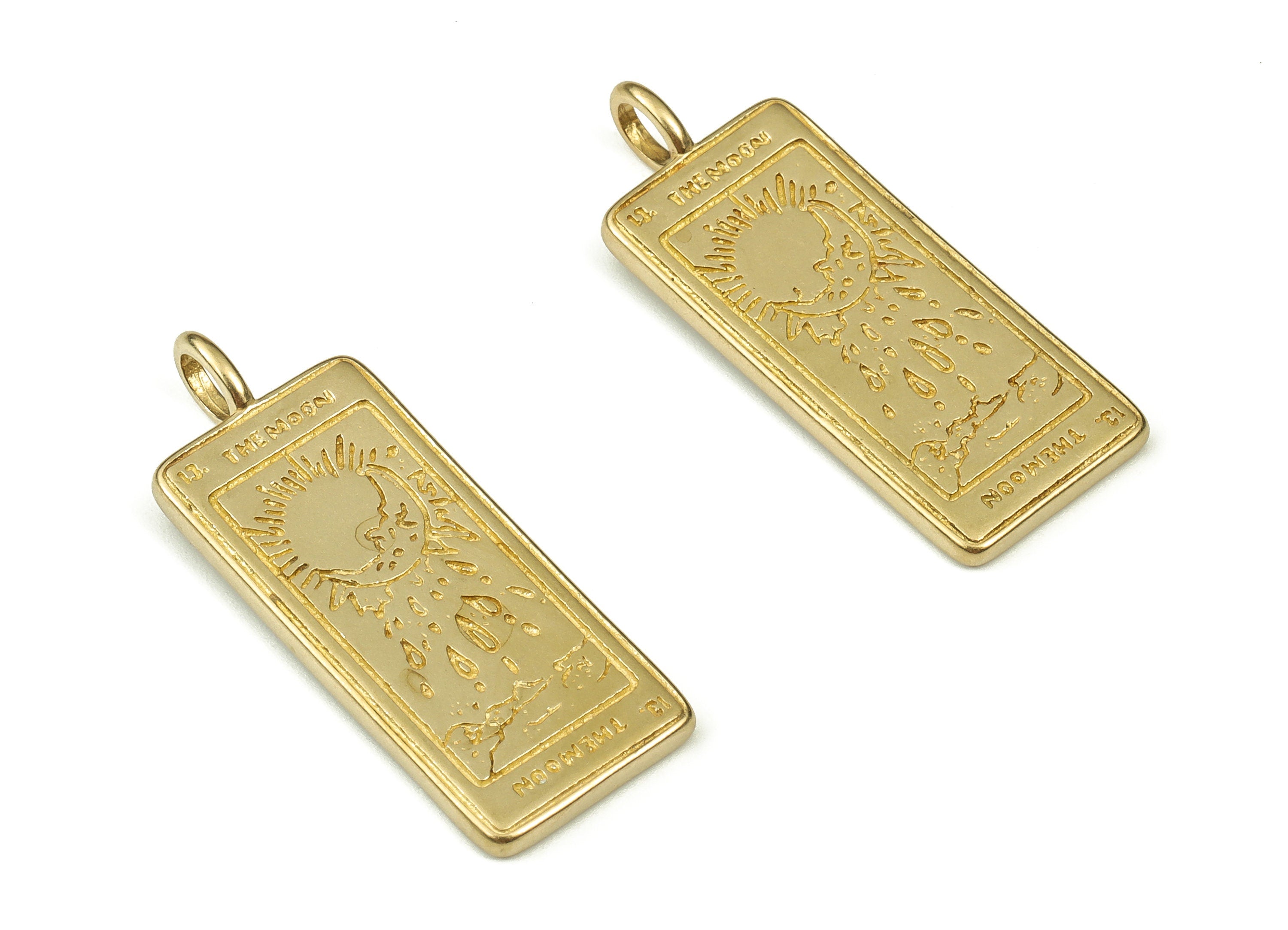 Brass Rectangle Earring Charm – Raw Brass Rectangle Pendant – Earring Findings – Jewelry Making Supplies - 31.11x12.04x1.9mm - PP4537 - DOMEDBAZAAR