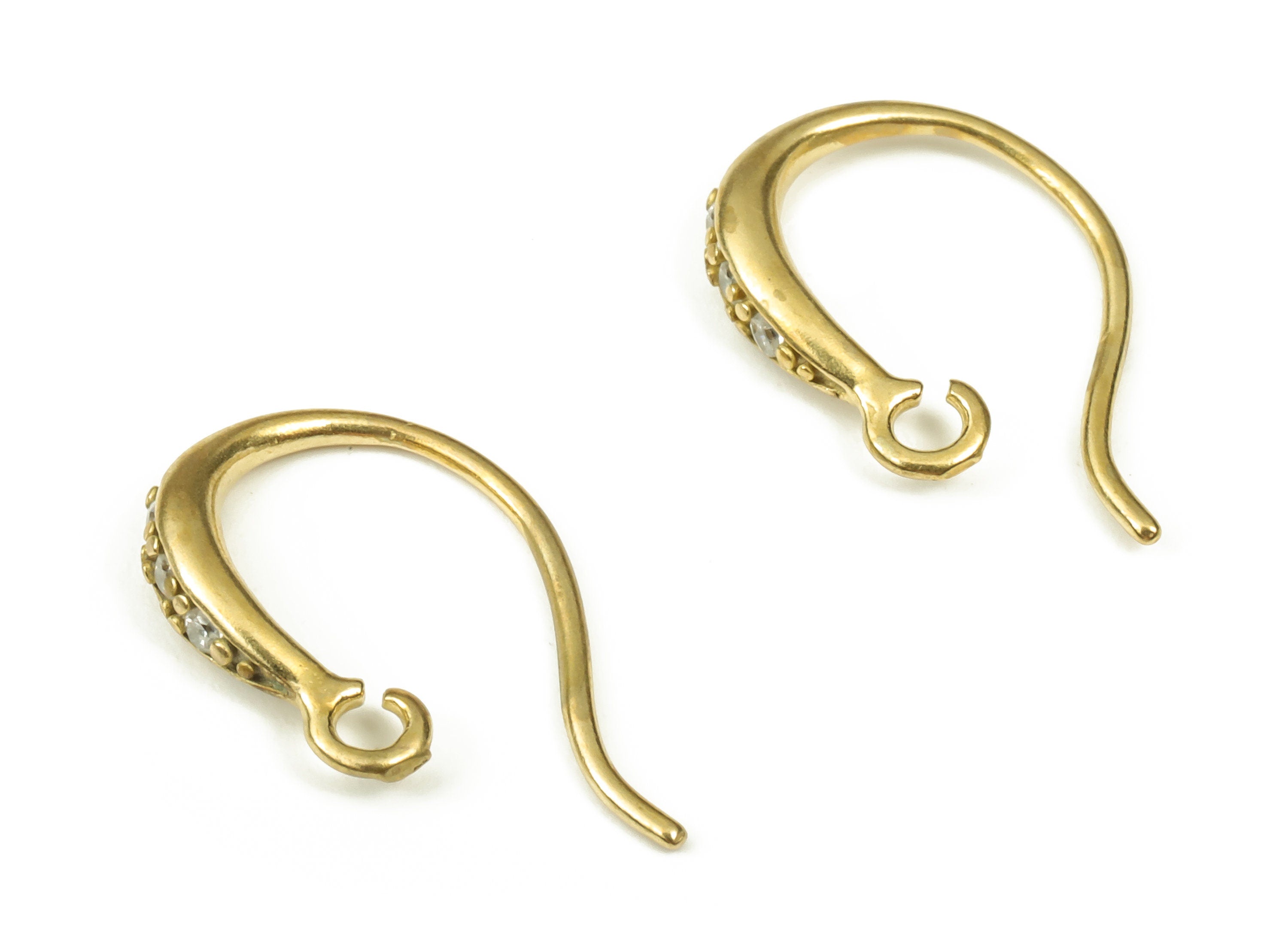 Raw Brass Hook Earring - Brass Earring Connector - Wire Earring – Earring Findings – Earring Making Supplies - 16.83x9.82x2.35mm - PP4526 - DOMEDBAZAAR