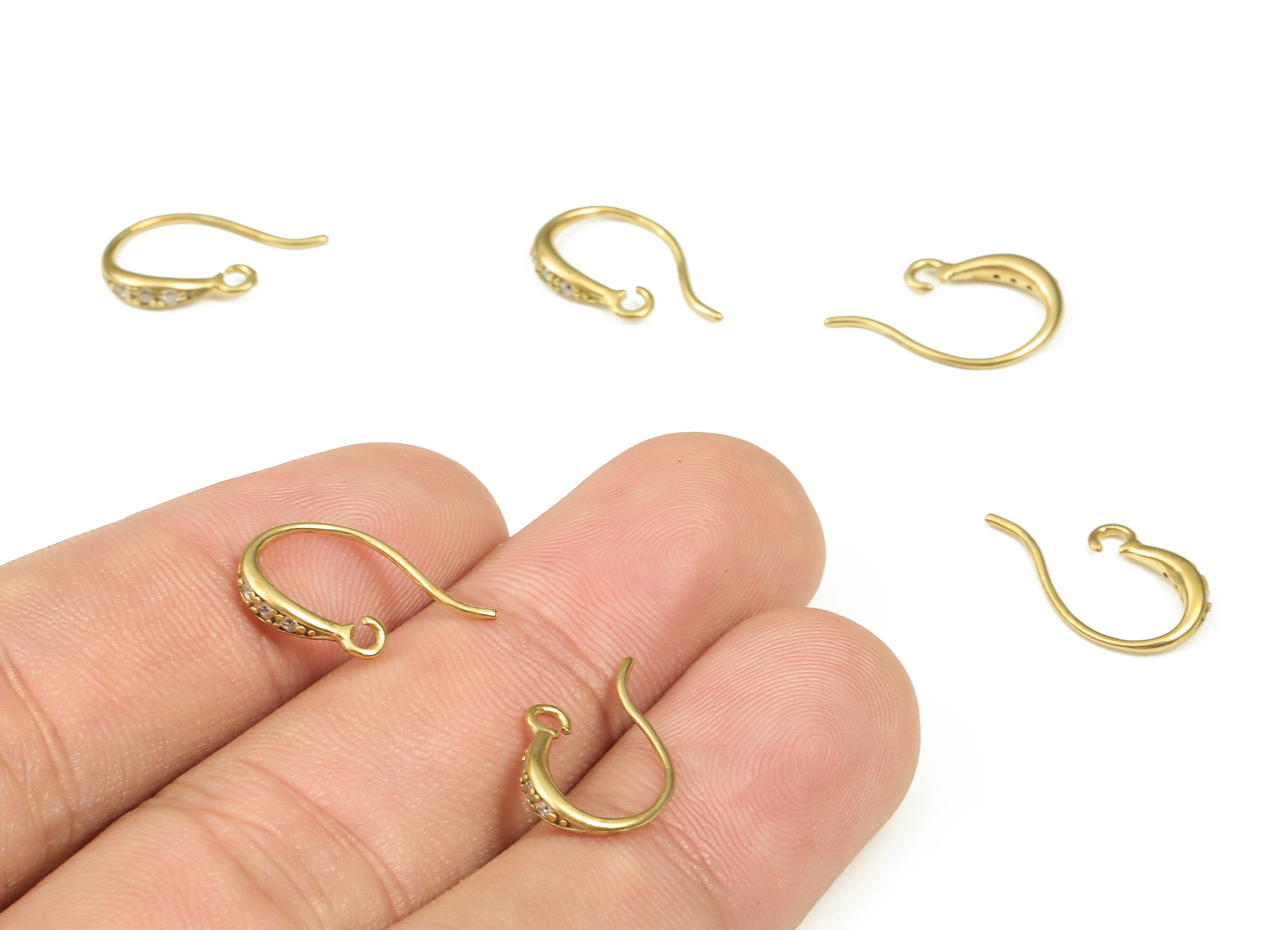 Raw Brass Hook Earring - Brass Earring Connector - Wire Earring – Earring Findings – Earring Making Supplies - 16.83x9.82x2.35mm - PP4526 - DOMEDBAZAAR