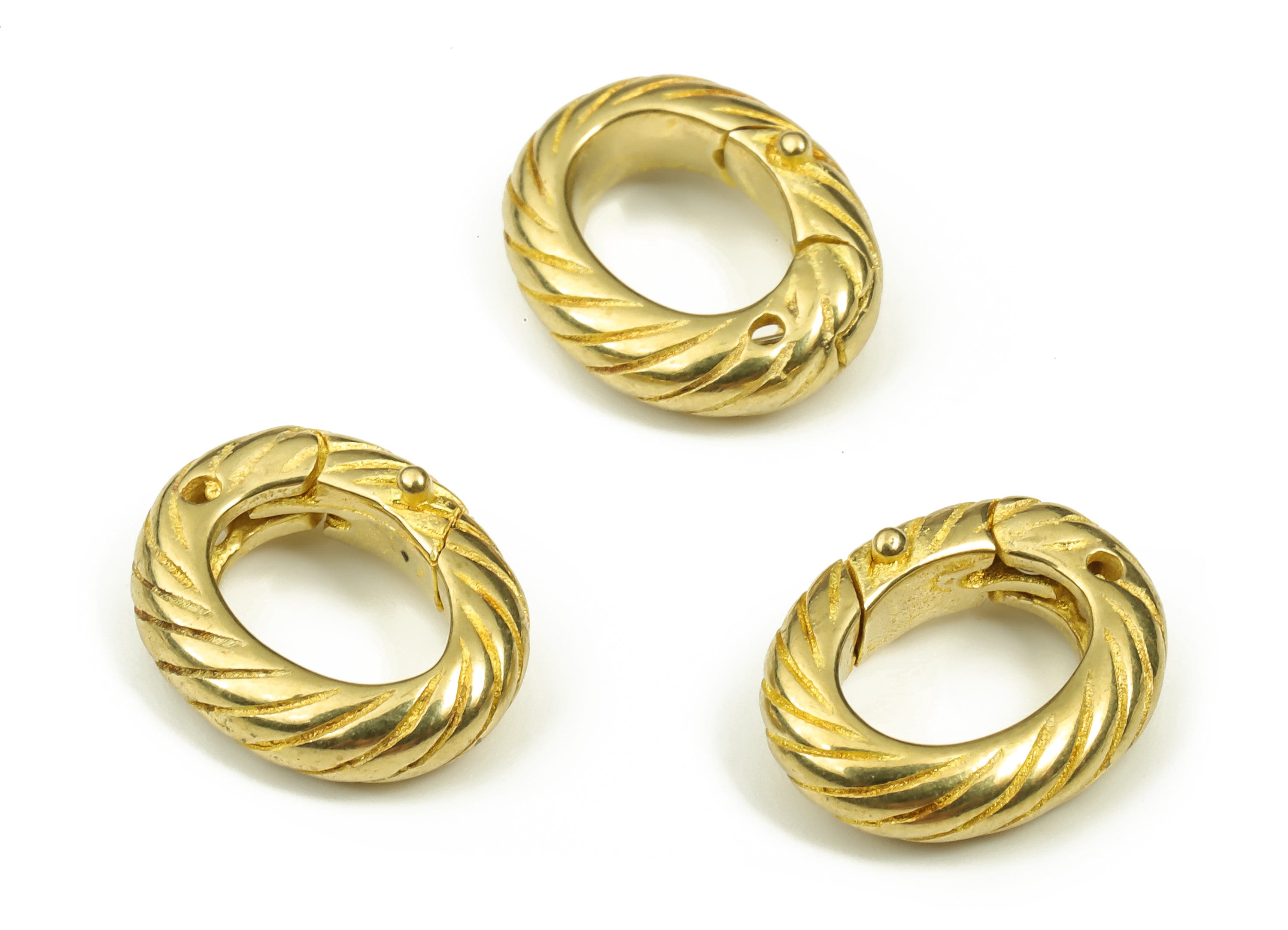 Brass Oval Clap Earring Connector - Raw Brass Oval Earring Charms - Brass Clips Parrot - Jewelry Making Supplies - 13x10.15x3.15mm - PP4442 - DOMEDBAZAAR