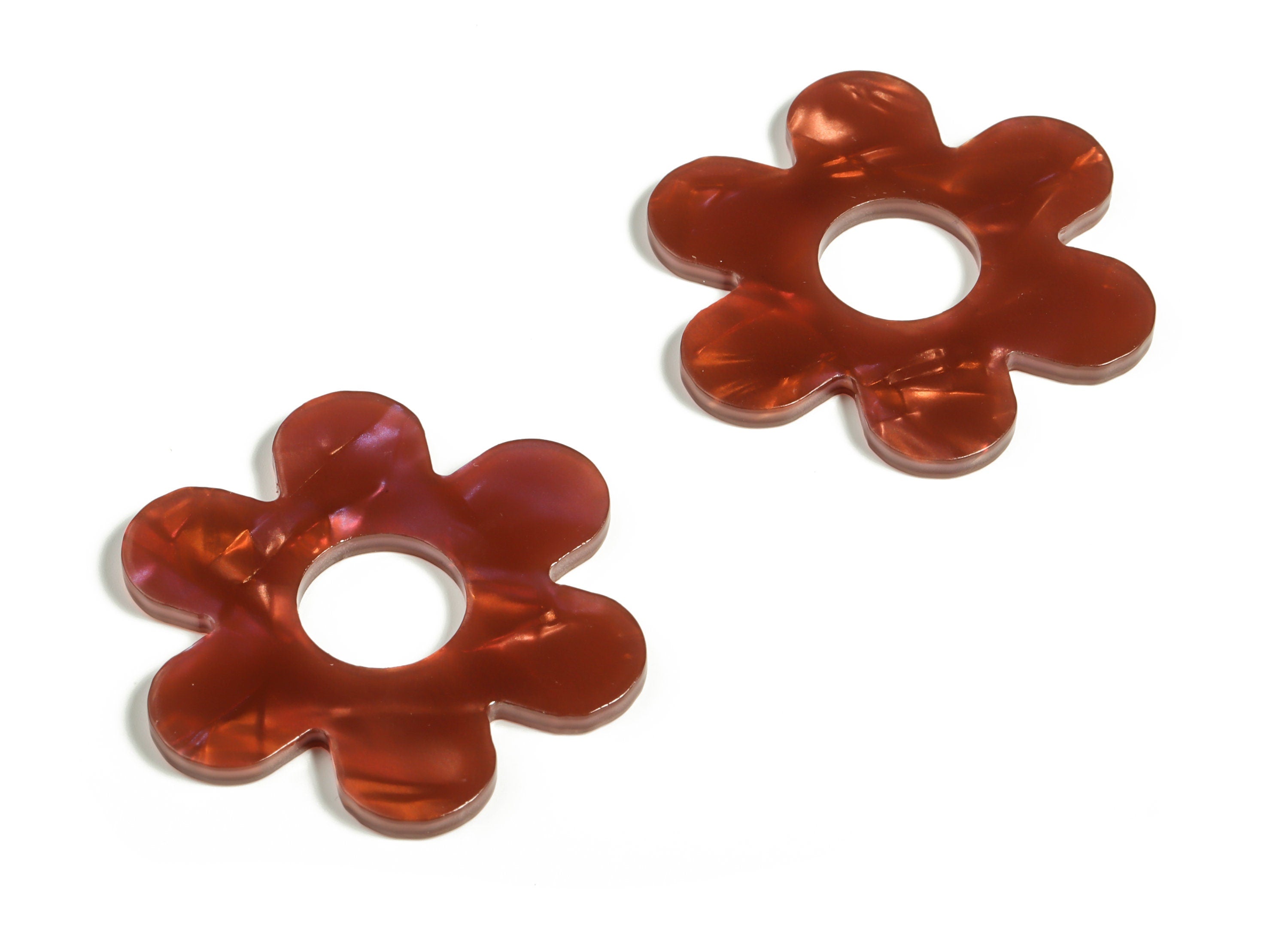 Acrylic Flower Shaped Charm - Flower Earring Charm - Flower Pendant Charm - DIY Jewelry Supplies - Code A654 - 42.03x2.53mm - AC2290-A654 - DOMEDBAZAAR