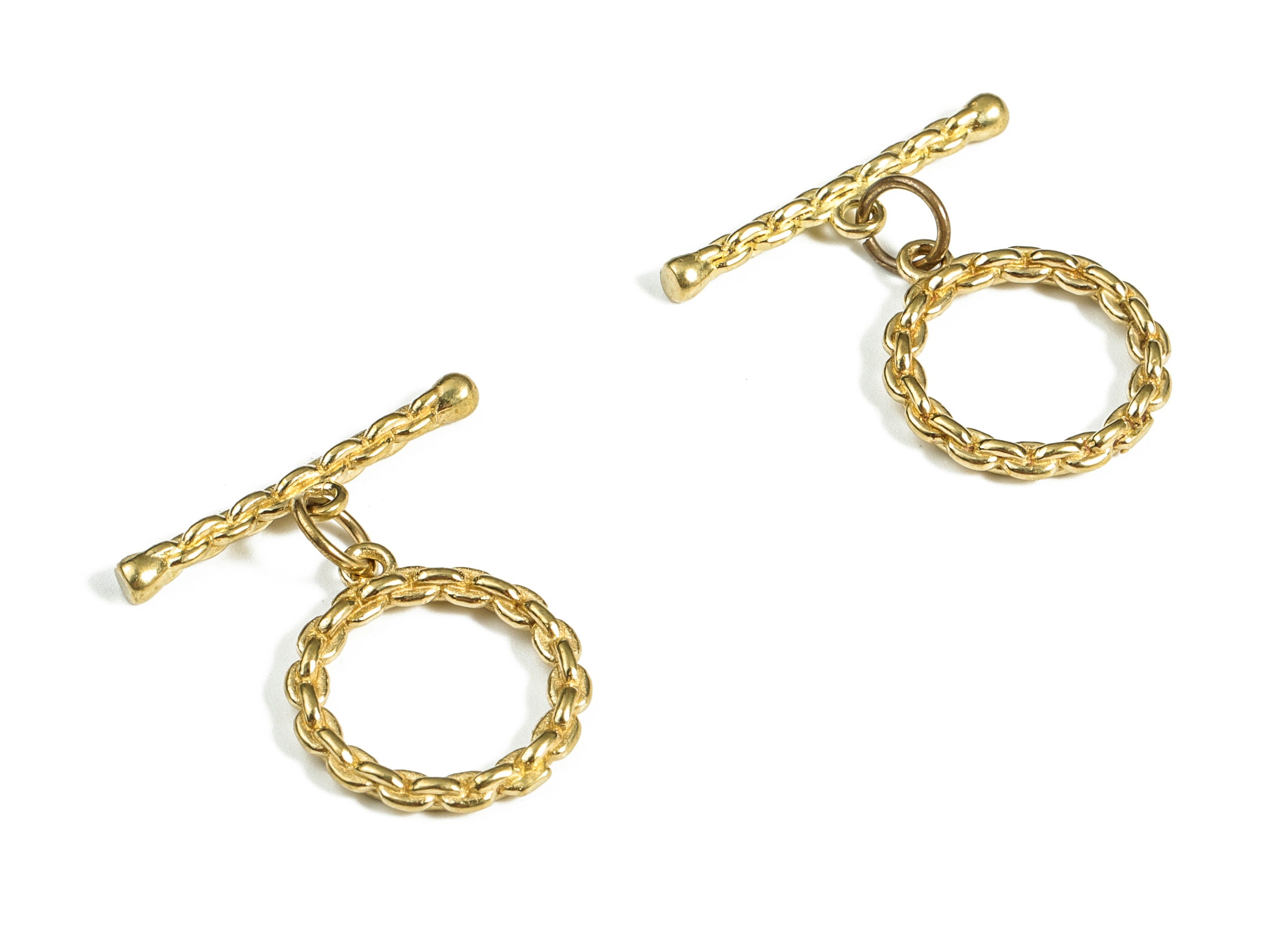 Brass Toggle Clasp - Brass Plated Toggle Clasp – Brass Plated Round Toggle Clasp – Jewelry Making Supplies - 21.82 × 20.41 × 2.08mm - PP4053 - DOMEDBAZAAR