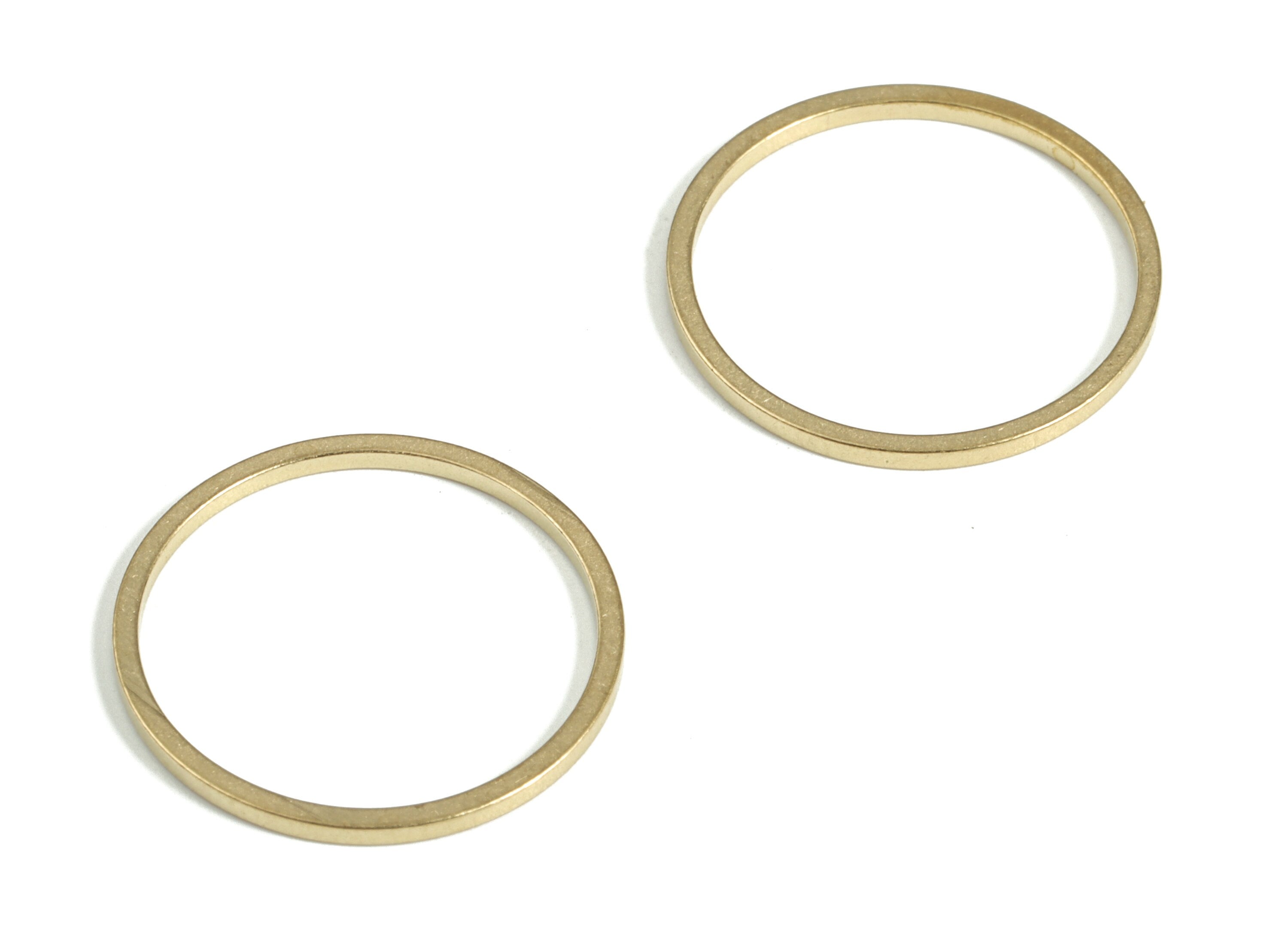 Brass Circle Links - Raw Brass Round Pendants - Closed Loop Rings - Earring Findings - Jewelry Making SuPPlies - 17x1.0x1.0mm - PP4138-17 - DOMEDBAZAAR