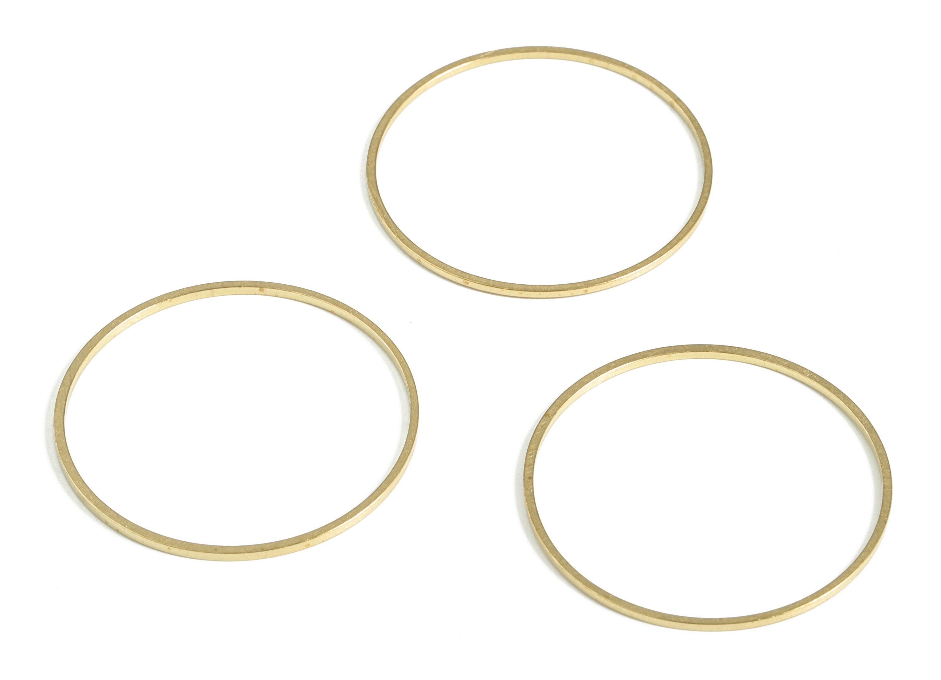 Brass Round Pendants - Brass Round Links - Raw Brass Circle Connector - Earring Findings - Jewelry Making SuPPlies - 32x1x1mm - PP4138-32 - DOMEDBAZAAR