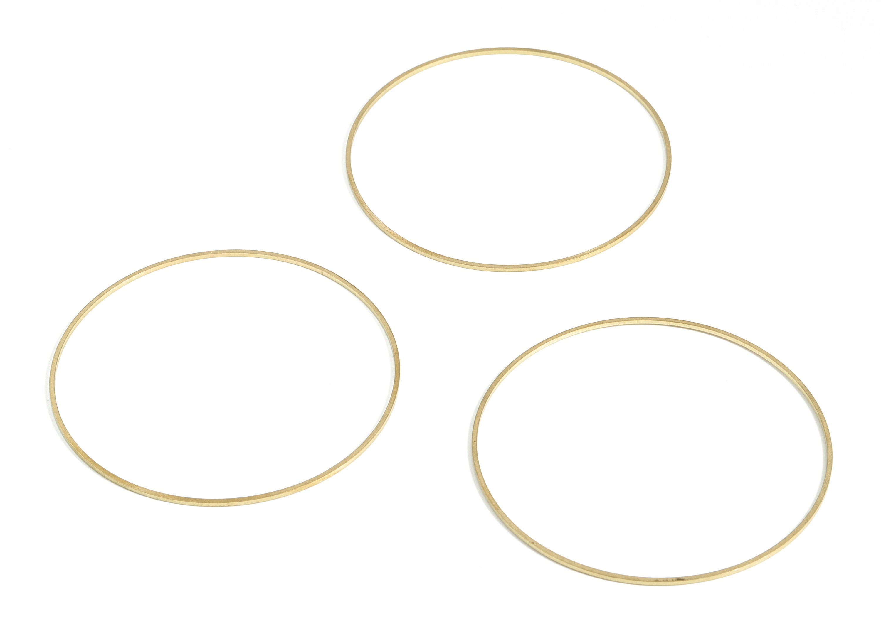 Raw Brass Round Pendants - Brass Round Links - Raw Brass Circle Connector - Earring Findings - Jewelry SuPPlies - 60x1.0x1.0mm - PP4138-60 - DOMEDBAZAAR