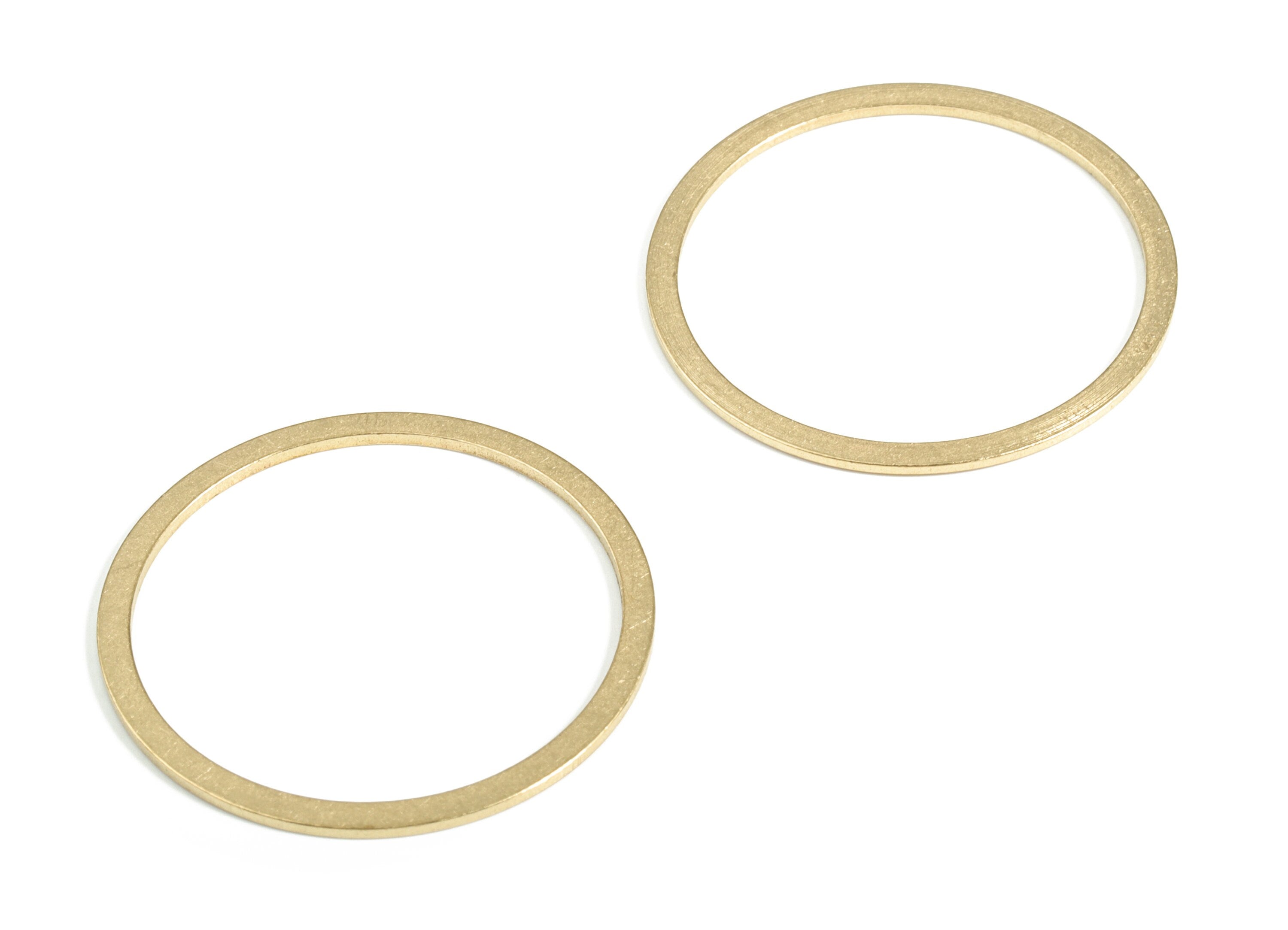 Raw Brass Round Pendants - Brass Round Links - Raw Brass Circle Connector - Earring Findings - Jewelry SuPPlies - 30x2.0x1.0mm - PP4139-30 - DOMEDBAZAAR