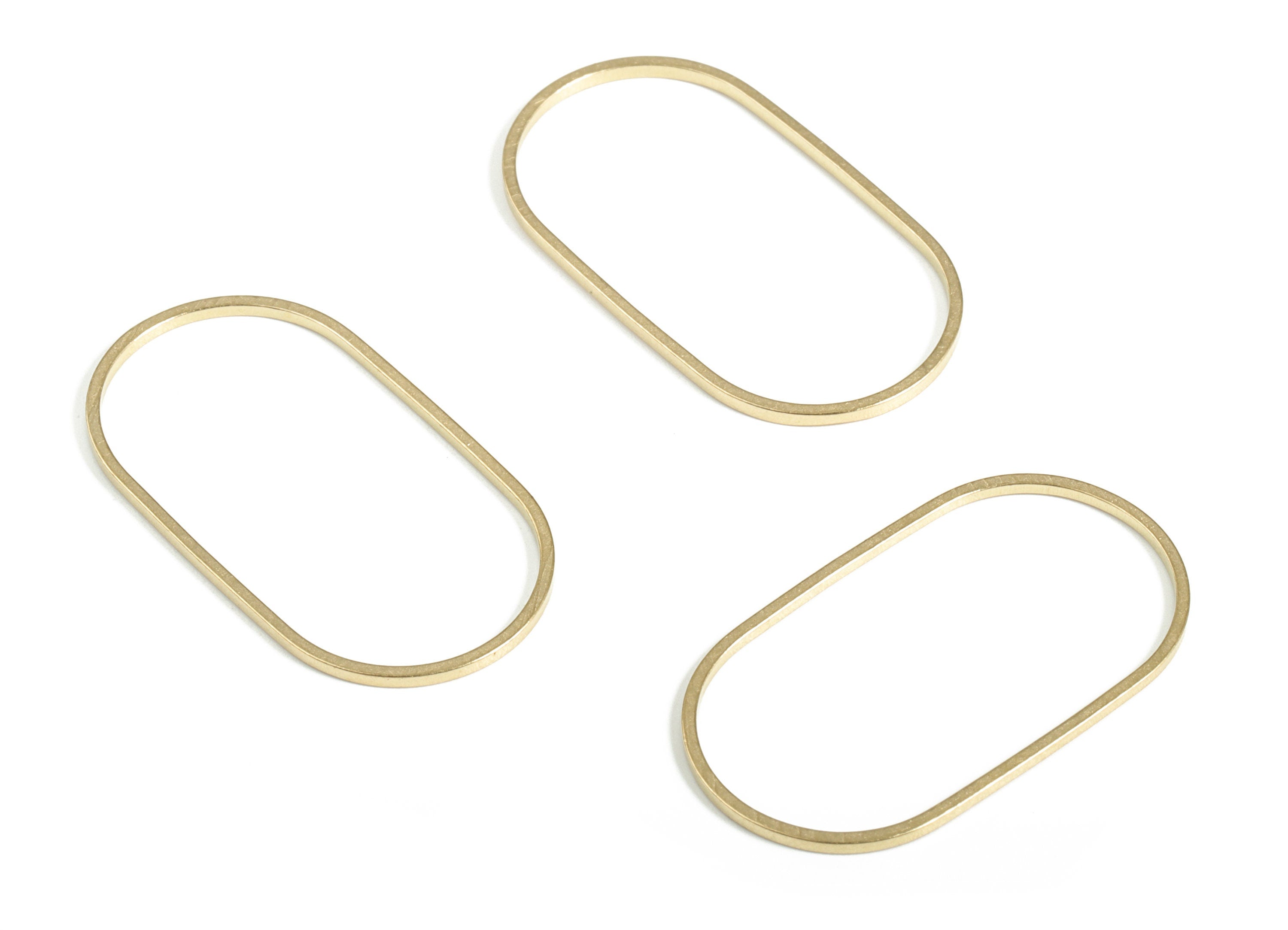 Oval Link Connector - Brass Closed Rink Link - Oval Charm Link - Earring Findings – Jewelry Connector SuPPlies - 28.0x15.0x0.85mm - PP4140 - DOMEDBAZAAR