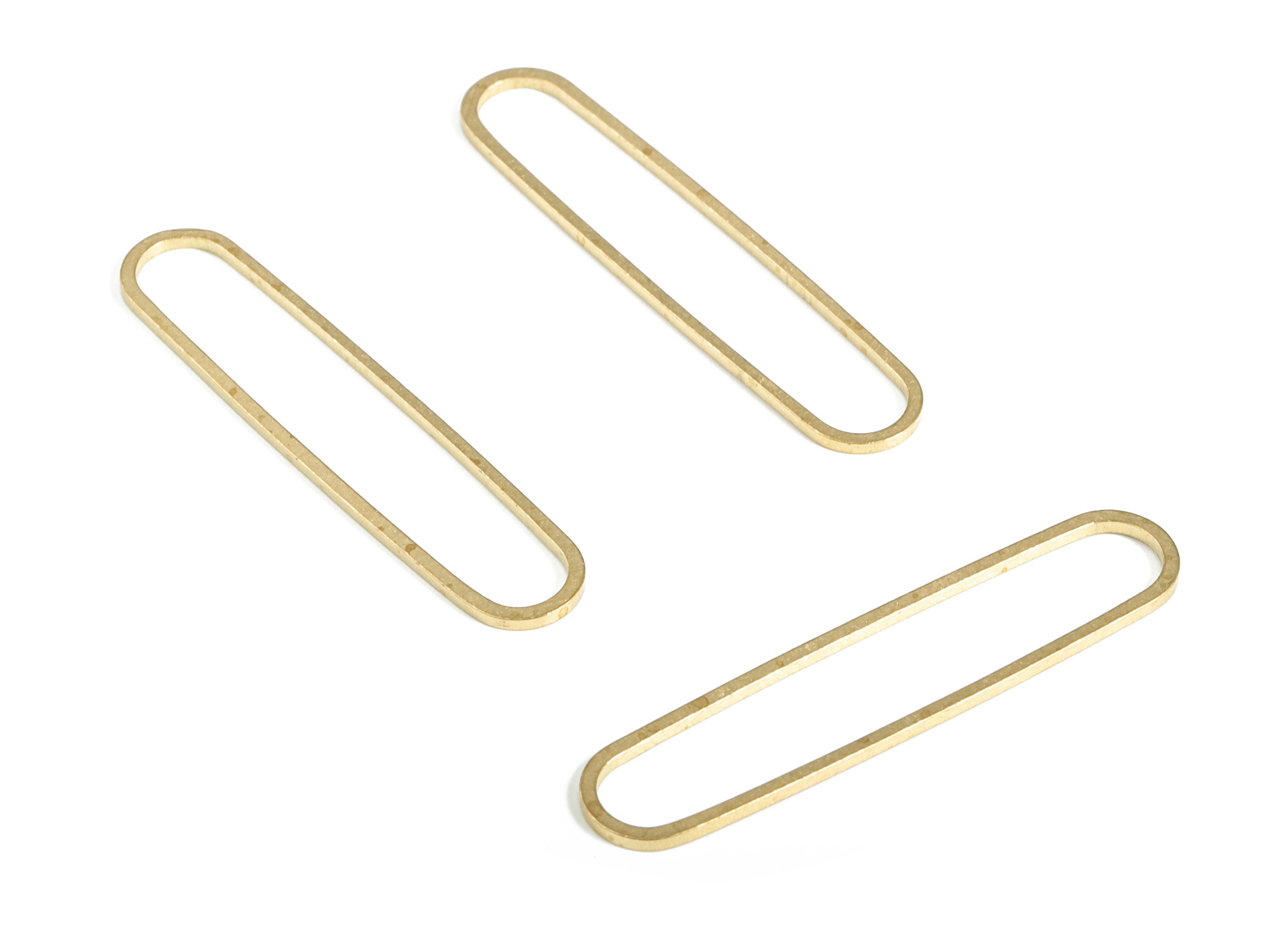 Brass Oval Link Connector - Closed Jewelry Connectors - Closed Ring - Earring Finding - Jewelry Connector SuPPlies - 40.0x9.0x1.0mm - PP4141 - DOMEDBAZAAR