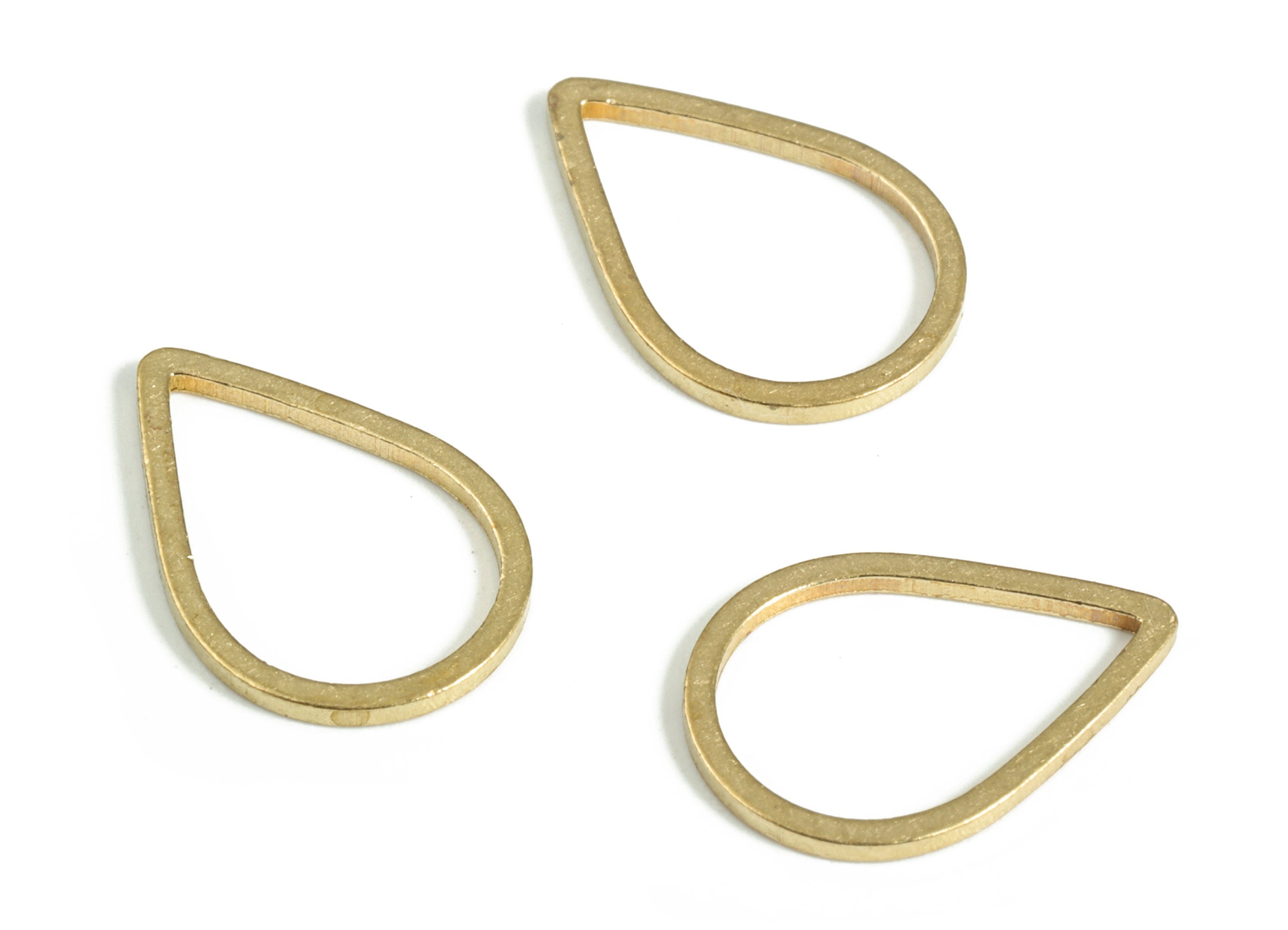 Raw Brass Drop Pendant - Earring Findings - Tear Drop Connector - Brass Drop Jewelry Finding - Jewelry SuPPlies - 13.0x9.0x0.8mm - PP4143-13 - DOMEDBAZAAR