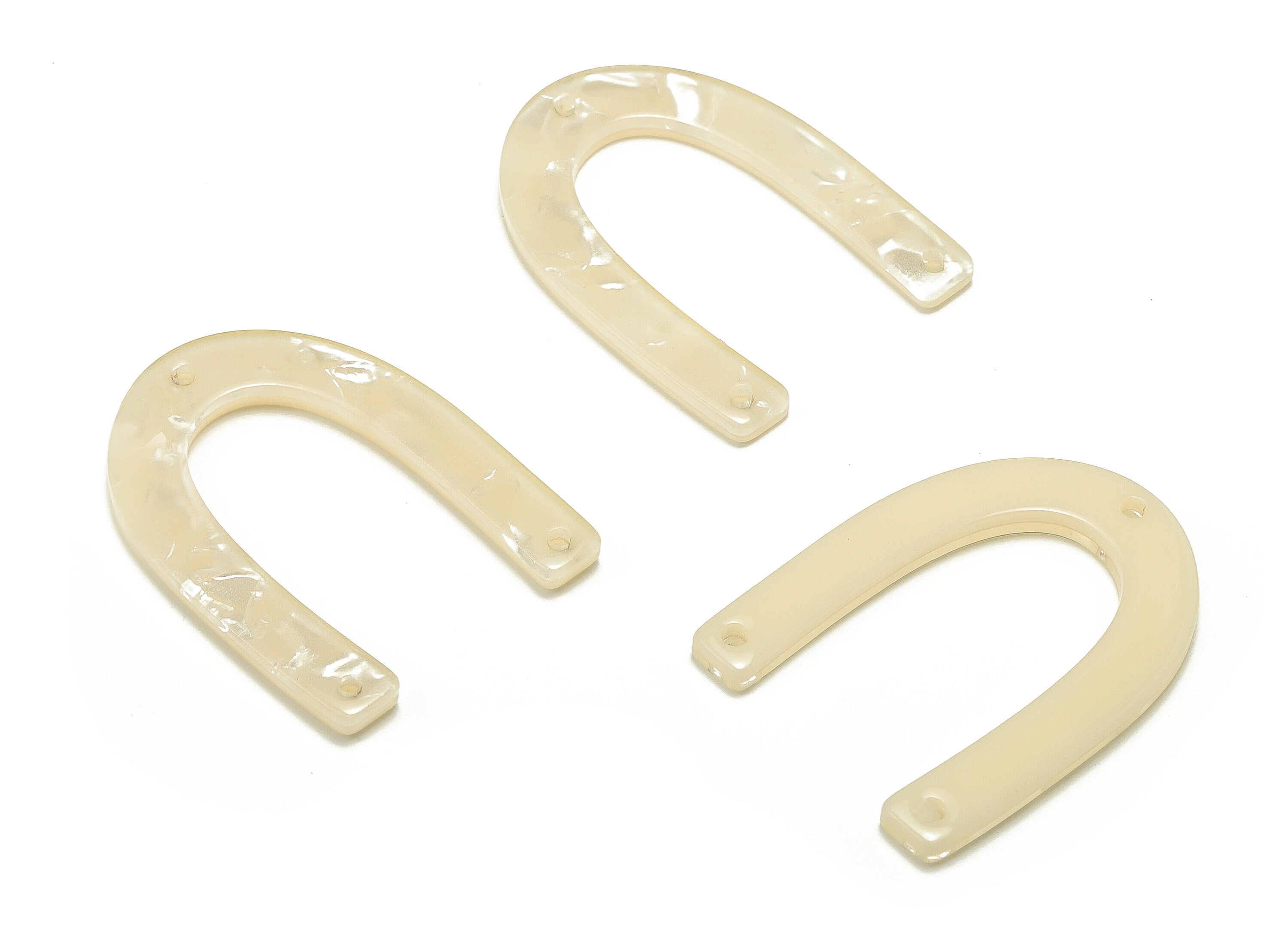 Acrylic U Earring Connector - U Acrylic Charms – U Pendatn -Jewelry Supplies- 3 Holes - Color Code: A31 - 35.37x21.60x2.57mm - AC1818-A31 - DOMEDBAZAAR