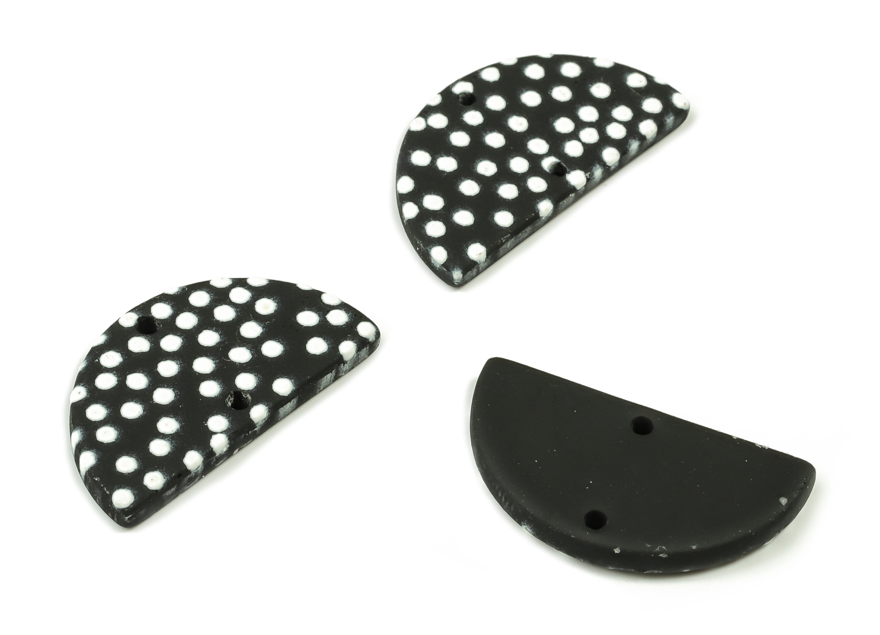 Acrylic D Earring Connector- D Acrylic Connector- Jewelry Supplies- 2 Holes - Color Code: A662 - 23.76x12.83x2.68mm - AC2328-A662 - DOMEDBAZAAR