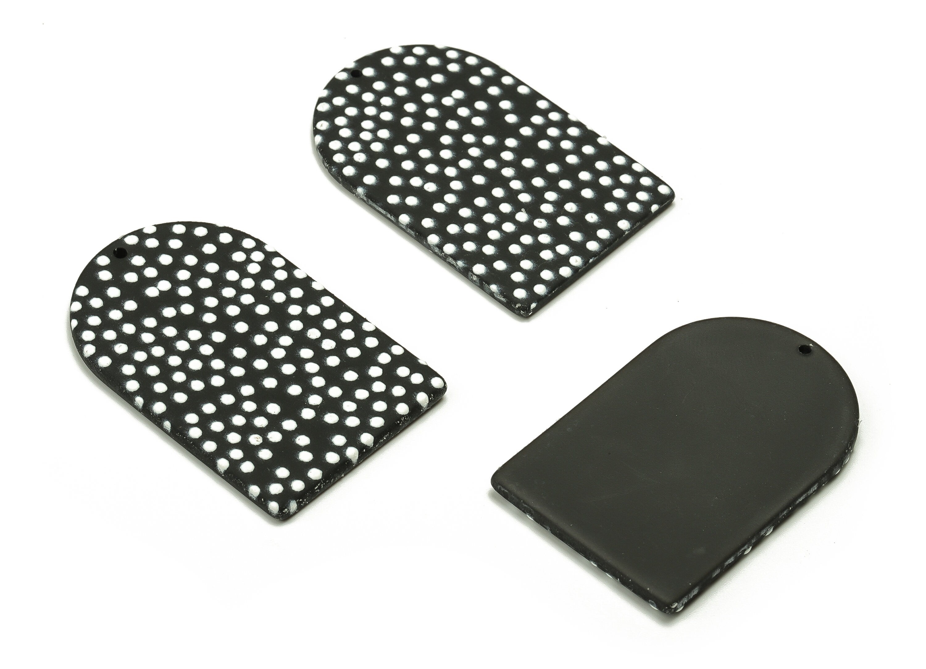 Acrylic D Earring Charms - Semi Circle Pendant - Earring Findings - Jewelry Supplies - Color Code: A662 - 38.58x25.16x2.64mm - AC2229-A662 - DOMEDBAZAAR